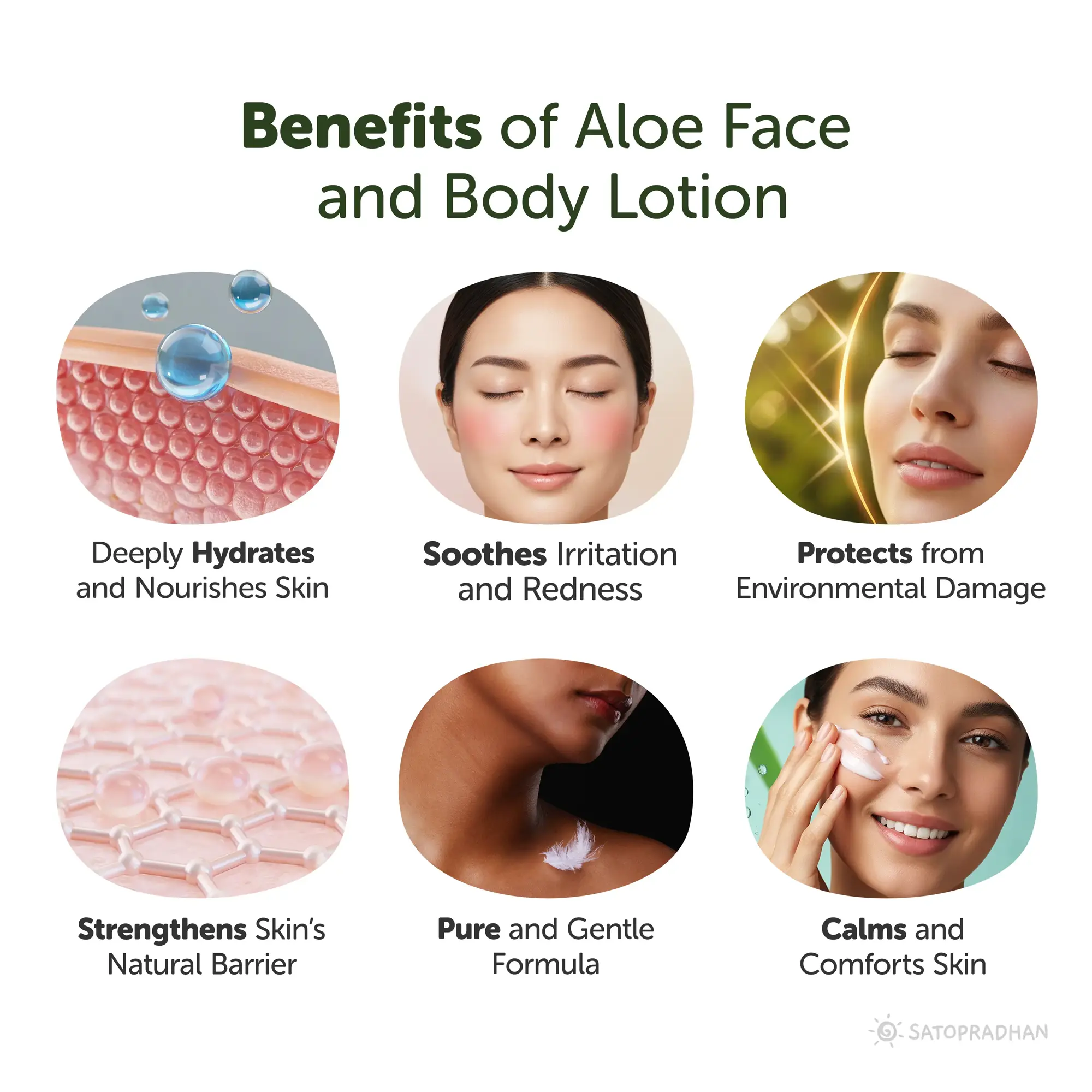 Aloe Face & Body Lotion 200ml - Lightweight & Non Sticky Moisturiser - Face & Body Cream - Natural, Pure & Vegan - Non- Toxic Face Lotion - Plant-Based Moisturizer - Image 4