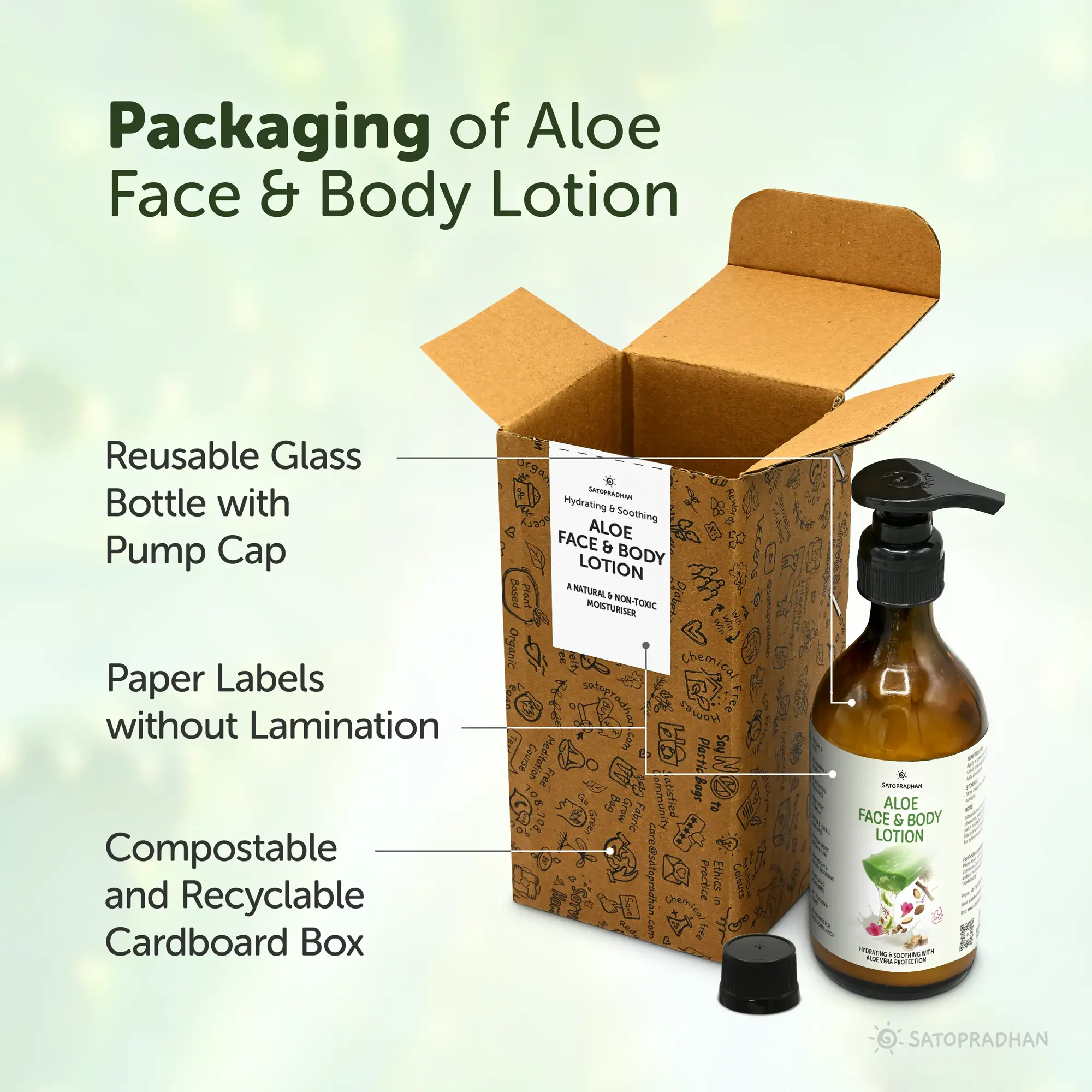 Aloe Face & Body Lotion 200ml - Lightweight & Non Sticky Moisturiser - Face & Body Cream - Natural, Pure & Vegan - Non- Toxic Face Lotion - Plant-Based Moisturizer - Image 6