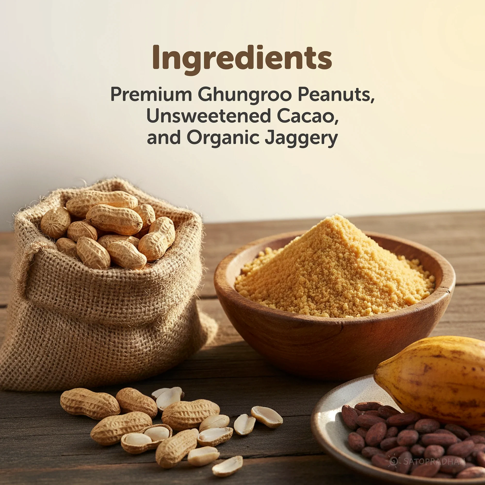 Dark Chocolate Peanut Butter Crunchy 500g - Satopradhan Vegan, Pure & Organic Nut Butter - Image 6