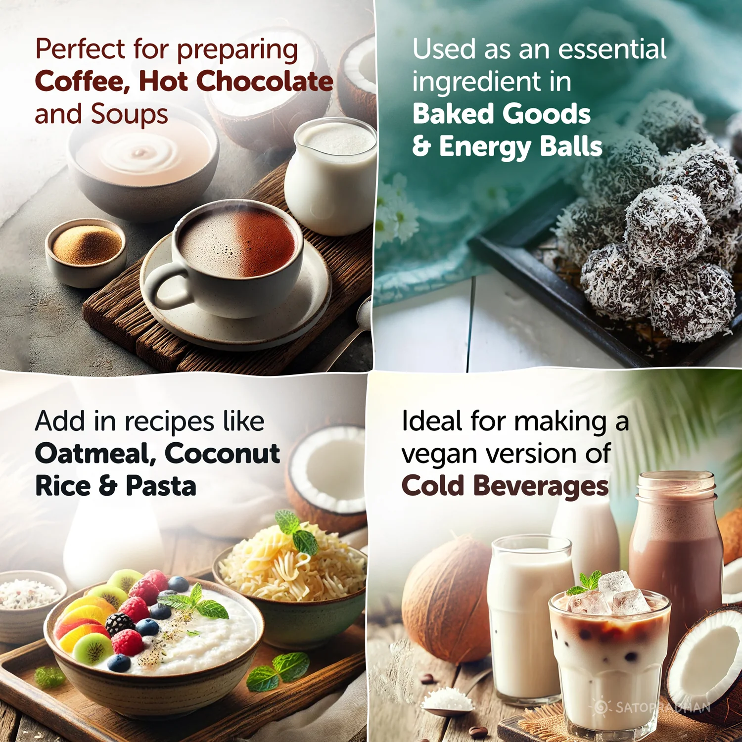 Coconut Mylk Powder 200g -100% Vegan & Pure | No Added Sugar or Flavour | Maltodextrin-Free - Image 5