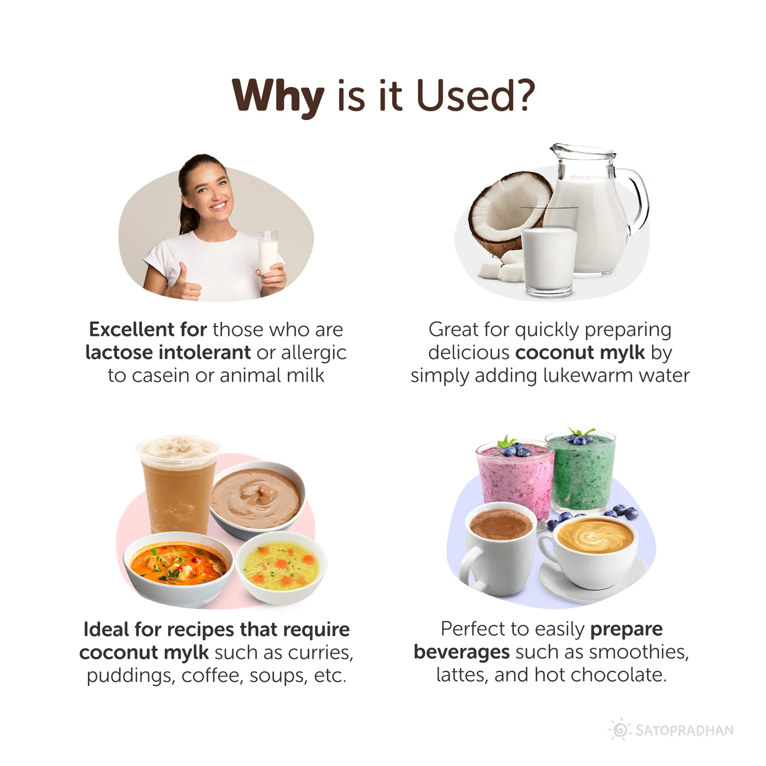 Coconut Mylk Powder 200g -100% Vegan & Pure | No Added Sugar or Flavour | Maltodextrin-Free - Image 6