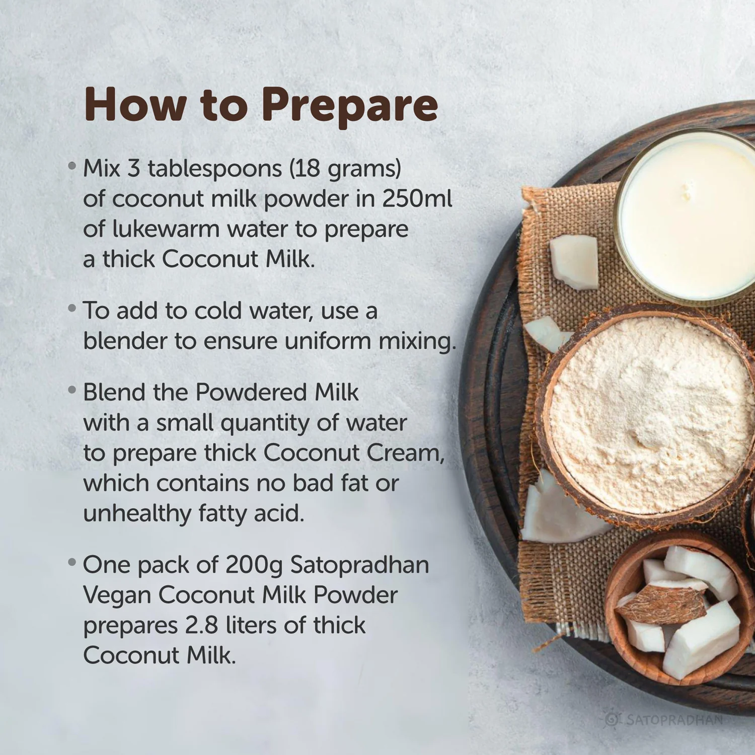Coconut Mylk Powder 200g -100% Vegan & Pure | No Added Sugar or Flavour | Maltodextrin-Free - Image 7