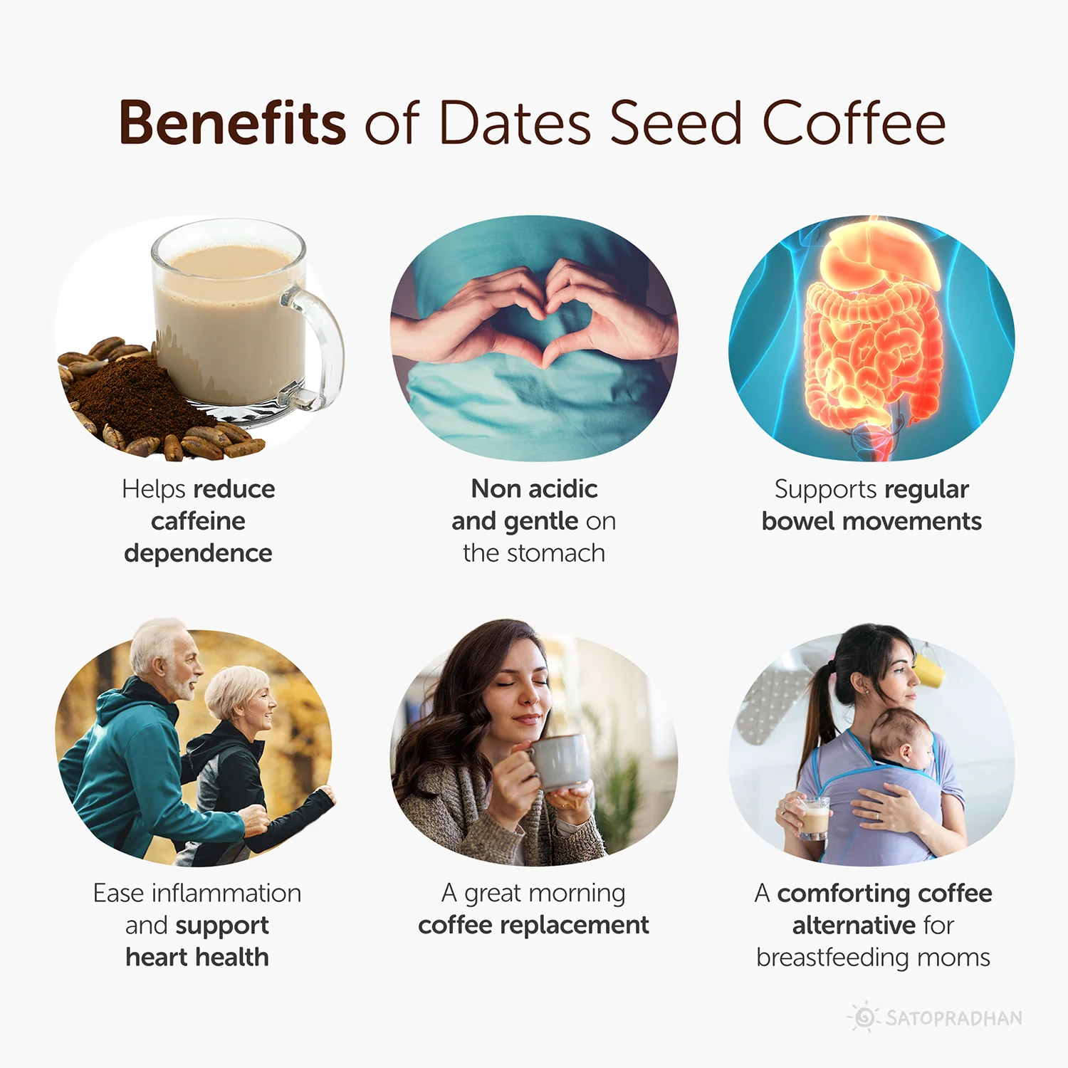 noCoffee Date Seed Powder 100g - Best Caffeine Free Coffee Alternative – Non Acidic Coffee for GERD & IBS – Organic, Gut Friendly, Plant-Based Coffee Substitute – Coarsely Ground - Image 4