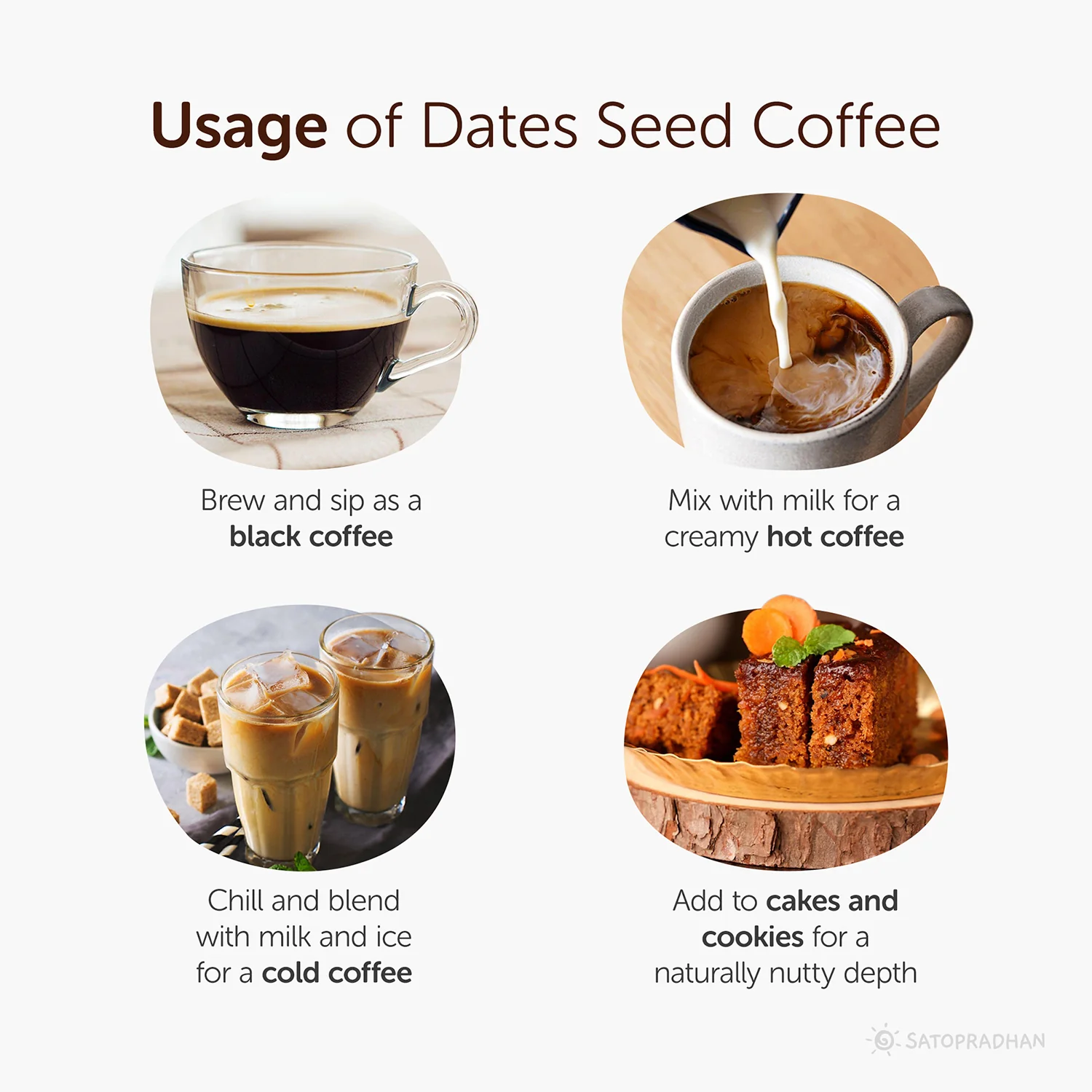 noCoffee Date Seed Powder 100g - Best Caffeine Free Coffee Alternative – Non Acidic Coffee for GERD & IBS – Organic, Gut Friendly, Plant-Based Coffee Substitute – Coarsely Ground - Image 5