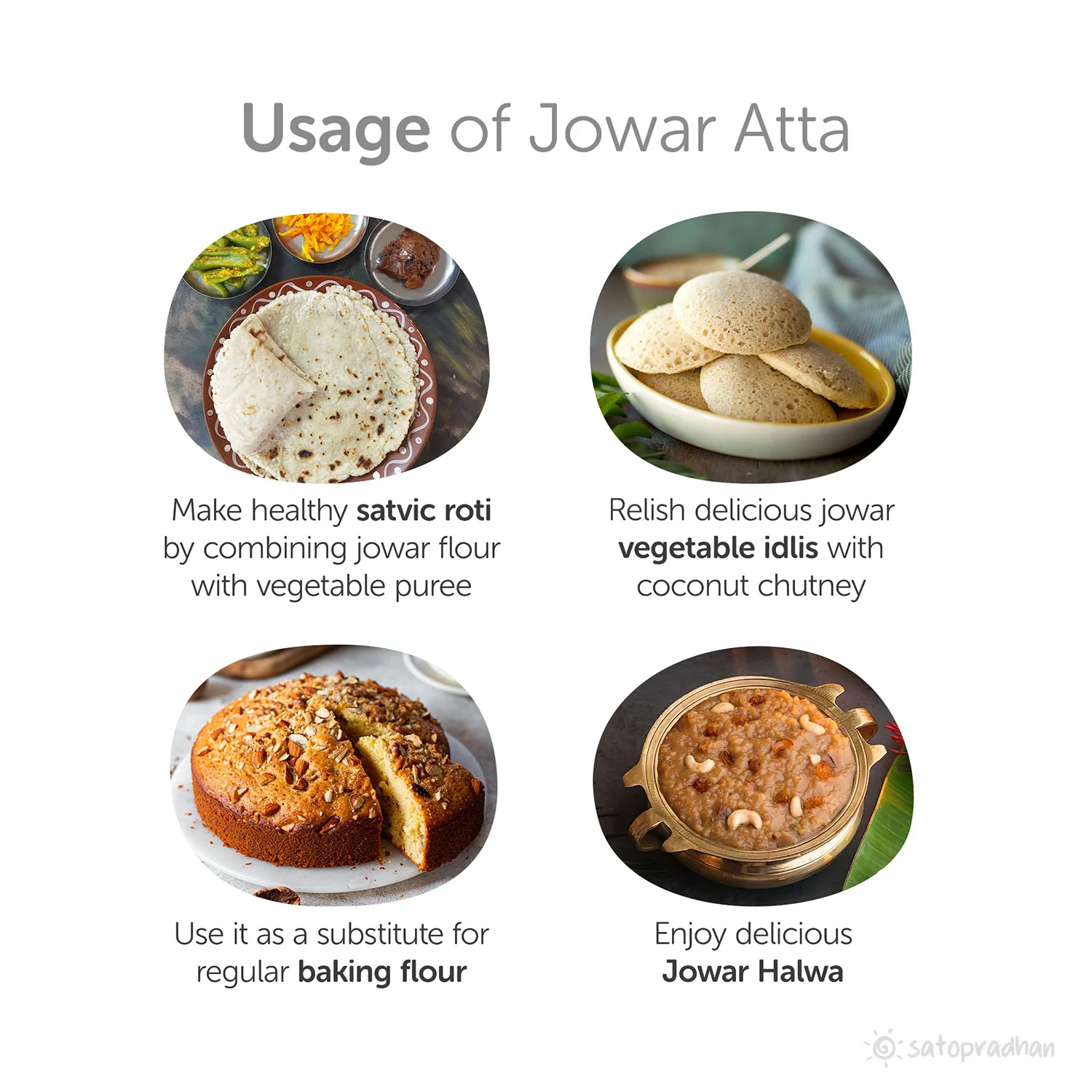 Jowar Atta - Sorghum Flour 800g - Traditionally Stone-Ground - Organic, Wholesome & Gluten free - Superior Quality & 100% Fresh without Additives - Image 4