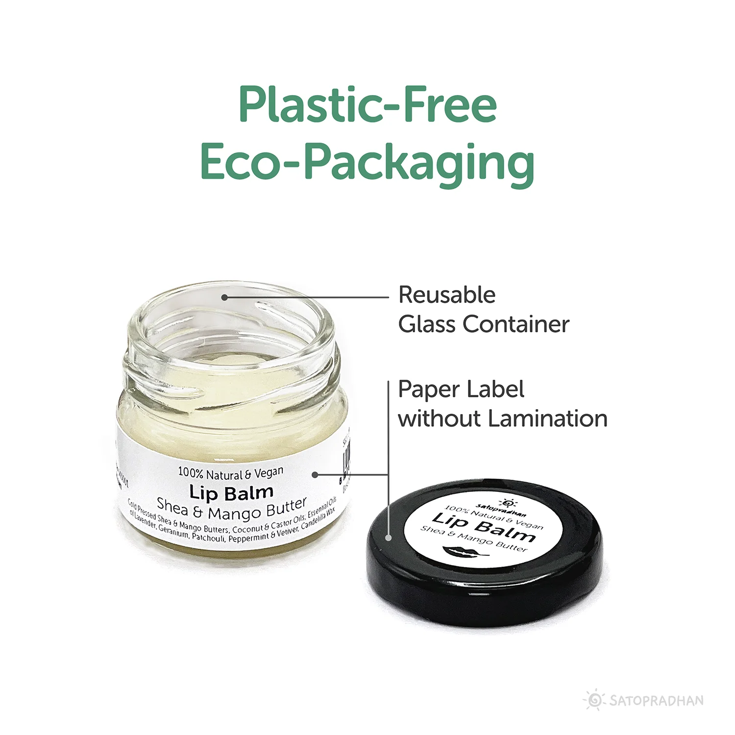 Lip Balm Shea & Mango Butter 15g - Vegan with all Natural Ingredients | Lip Balm Moisturizer for Dry Lips | Suitable for Men & Women - Image 3