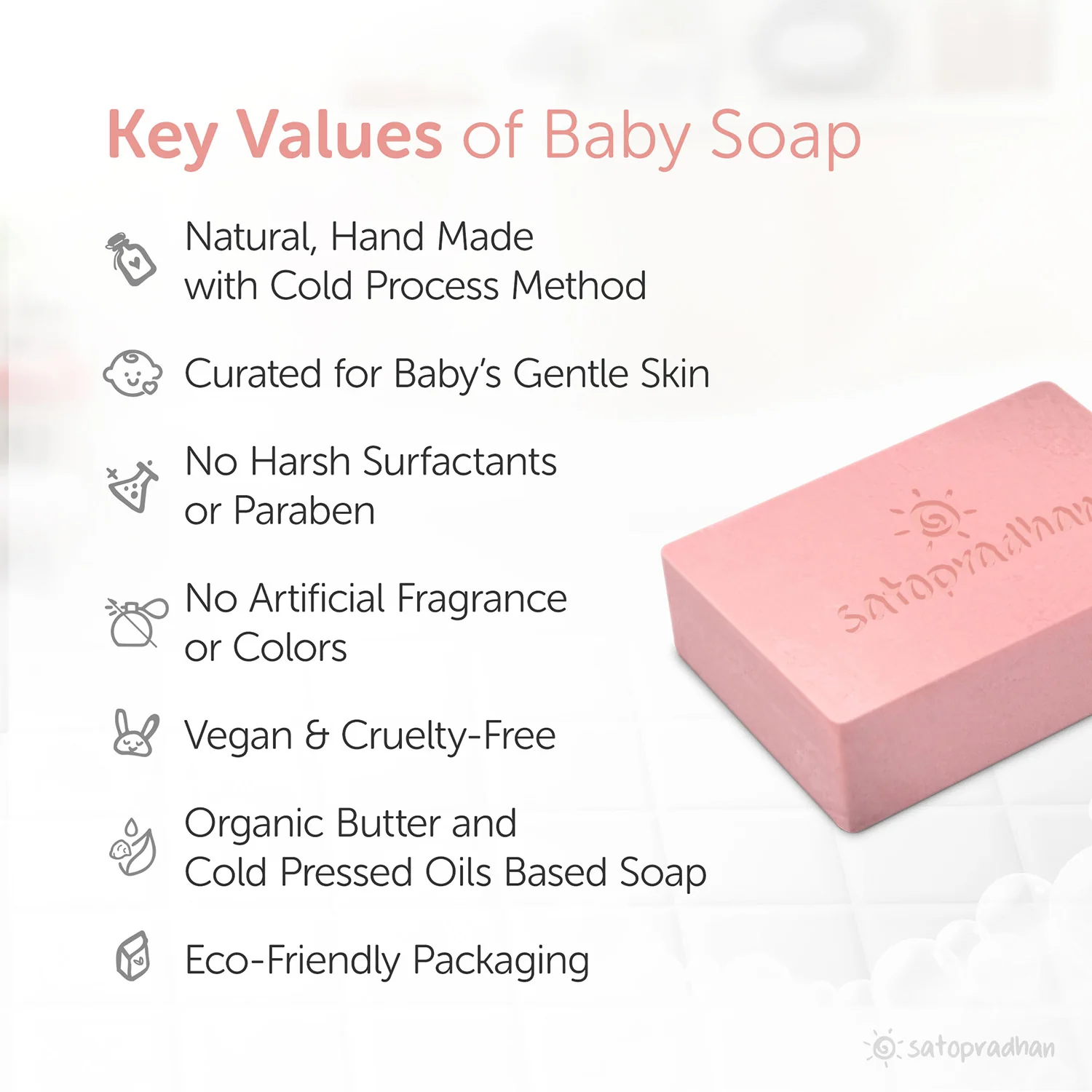 Moisturising Baby Soap for Sensitive Skin 120g | Handmade with Shea Butter & Kashmiri Lavender Oil | Cold Processed Organic Baby Soap Bar | Infant Soap | Lavender Soap - Image 3