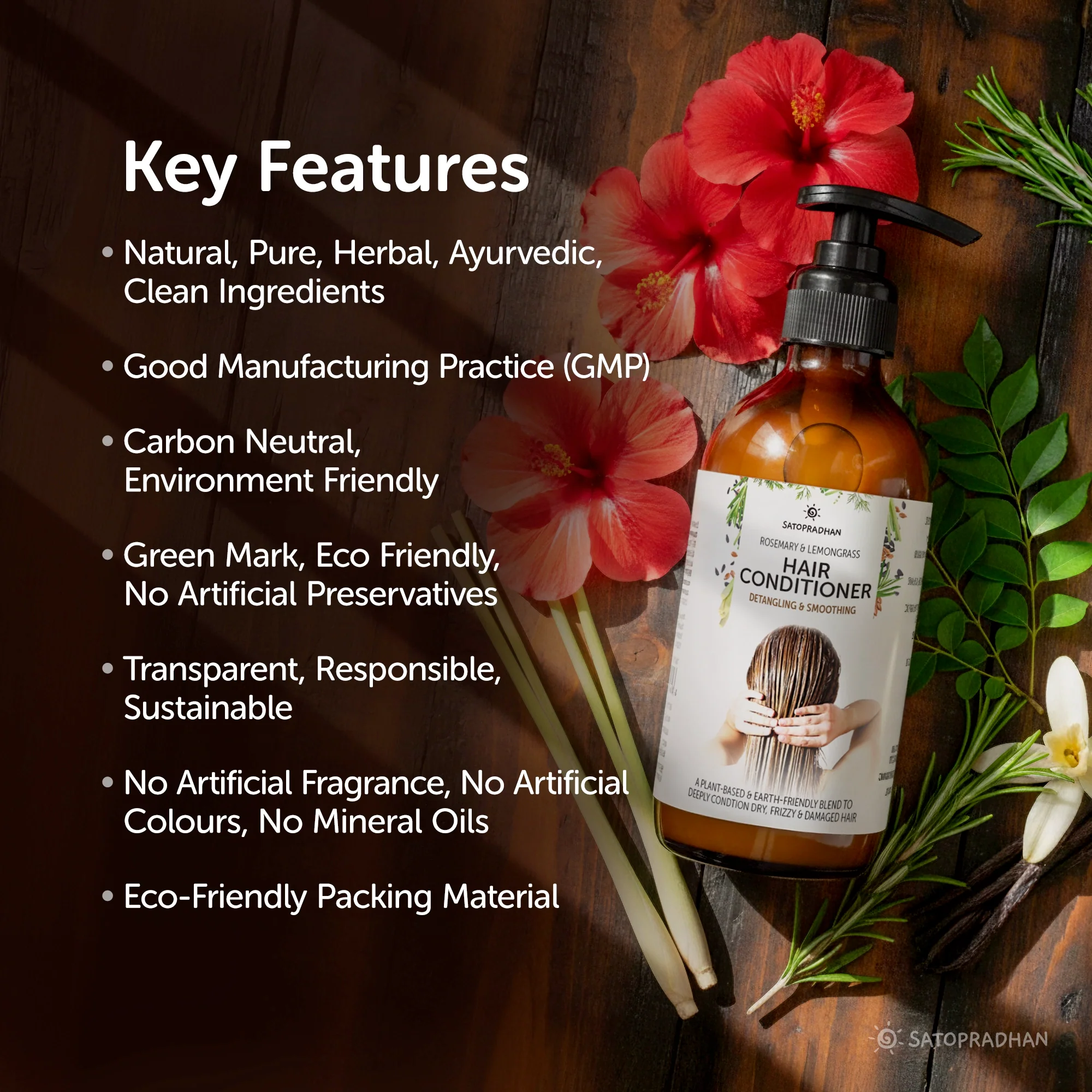 Moisturizing Hair Conditioner 200ml Glass Bottle / 900ml Refill in Upcycled Plastic Bottle - Post Wash Hair Conditioner - Nourishes & Detangles Hair - Best for Dry & Damaged Hair - Image 3