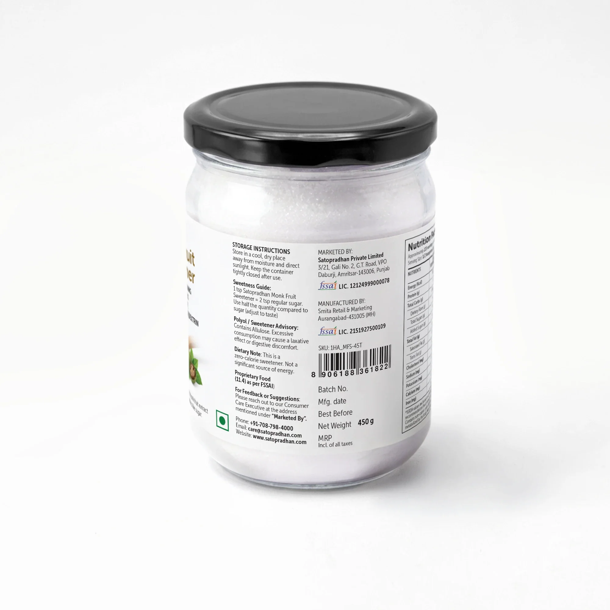 Monk Fruit Sweetener Powder with Allulose 450g - Plant-Based Sugar Substitute - Keto & Diabetic-Friendly - 1:2 Sugar Replacer - Image 15