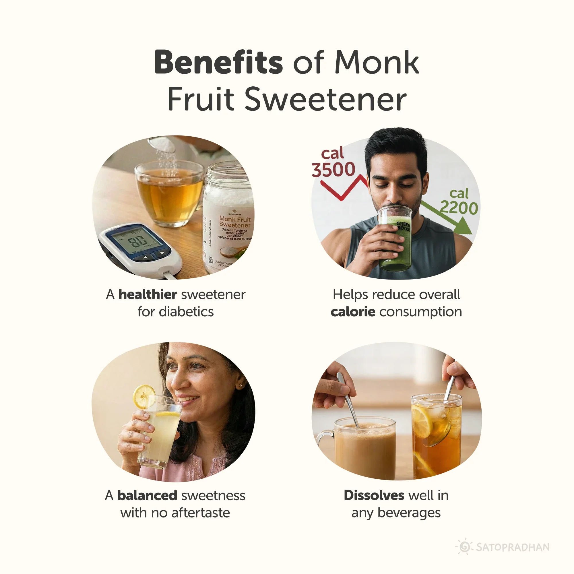 Monk Fruit Sweetener Powder with Allulose 450g - Plant-Based Sugar Substitute - Keto & Diabetic-Friendly - 1:2 Sugar Replacer - Image 4