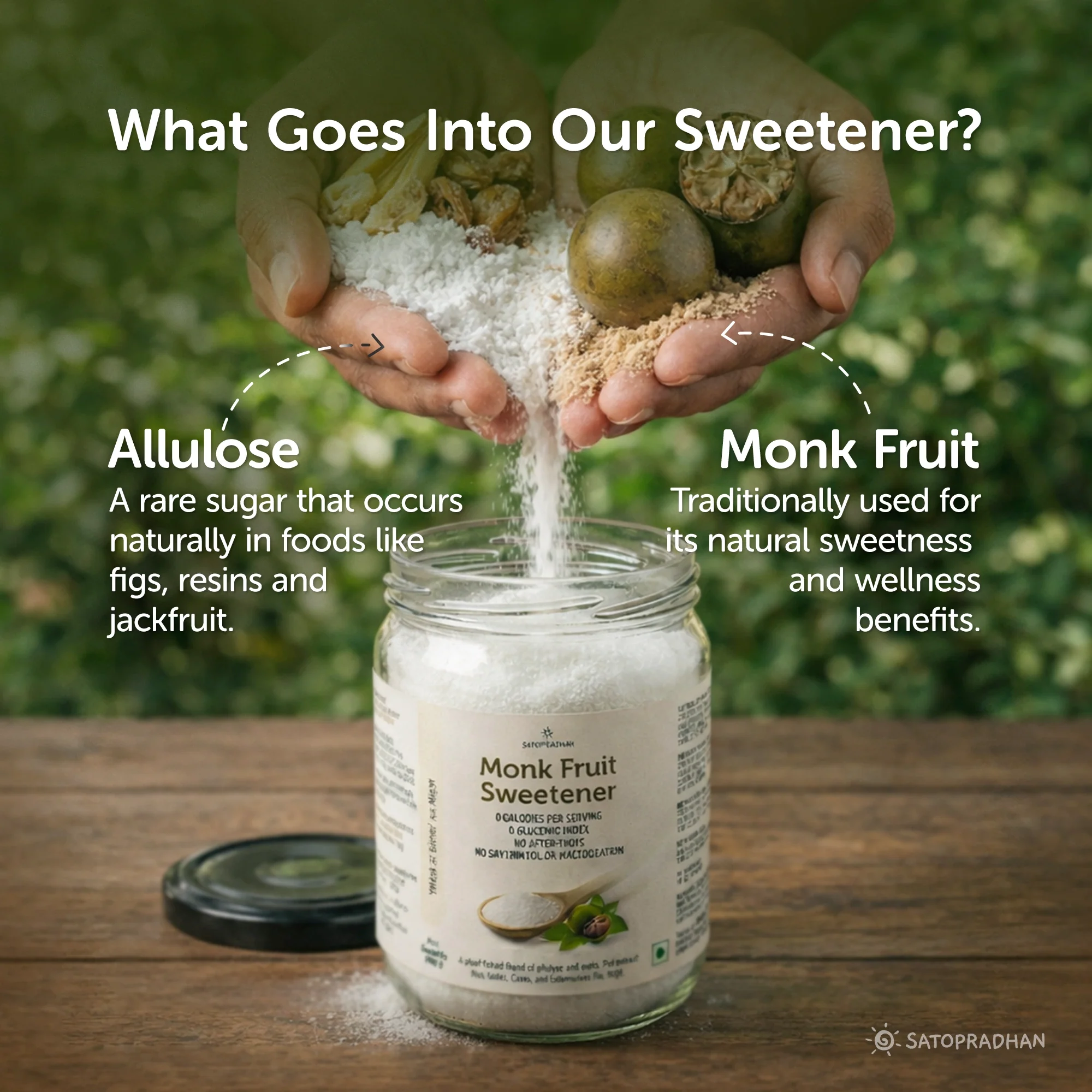 Monk Fruit Sweetener Powder with Allulose 450g - Plant-Based Sugar Substitute - Keto & Diabetic-Friendly - 1:2 Sugar Replacer - Image 7