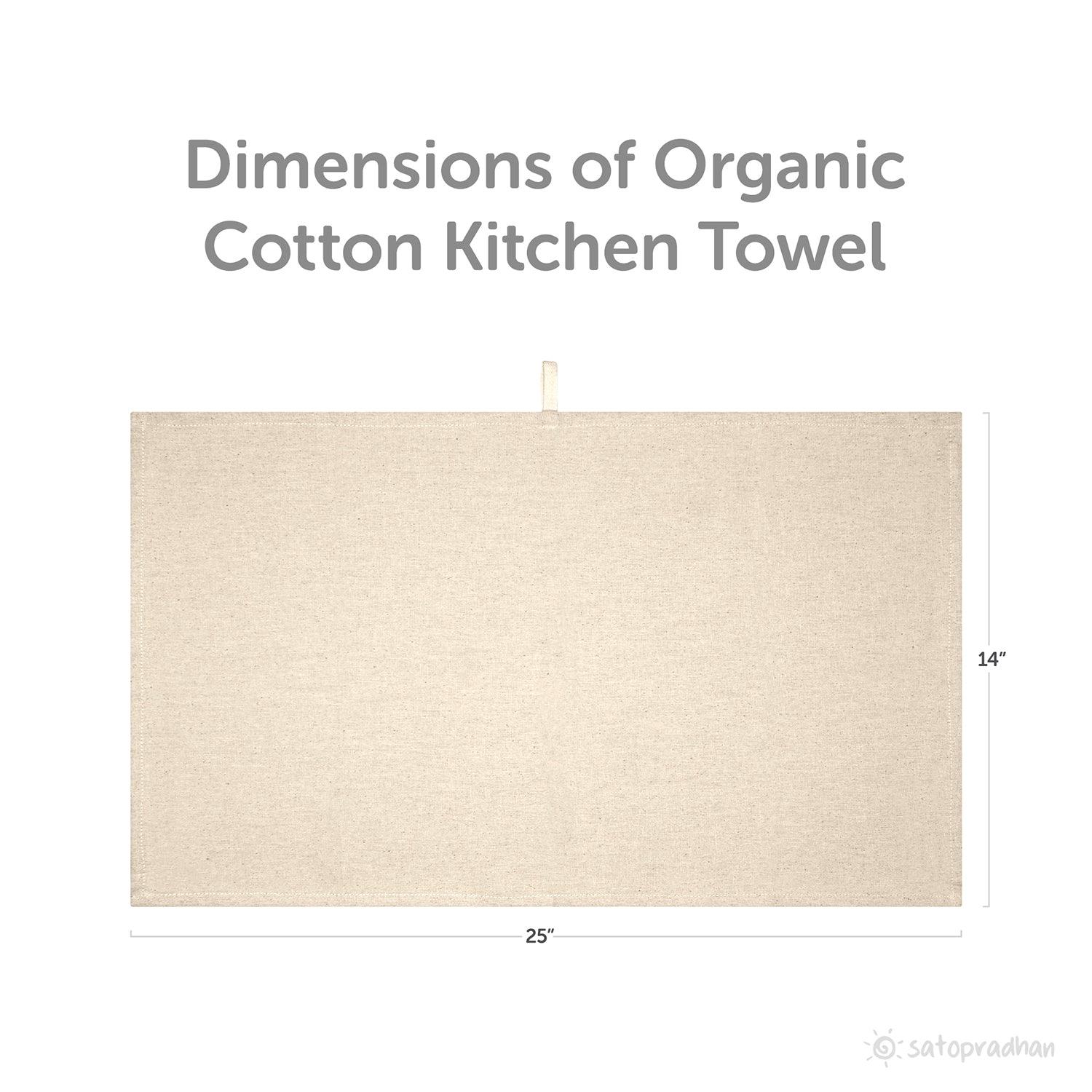 Multipurpose Kitchen Napkin Set | Set of 4 Reusable GOTS Certified Organic Cotton Cloth | Cream White | 24”x14” - Image 3