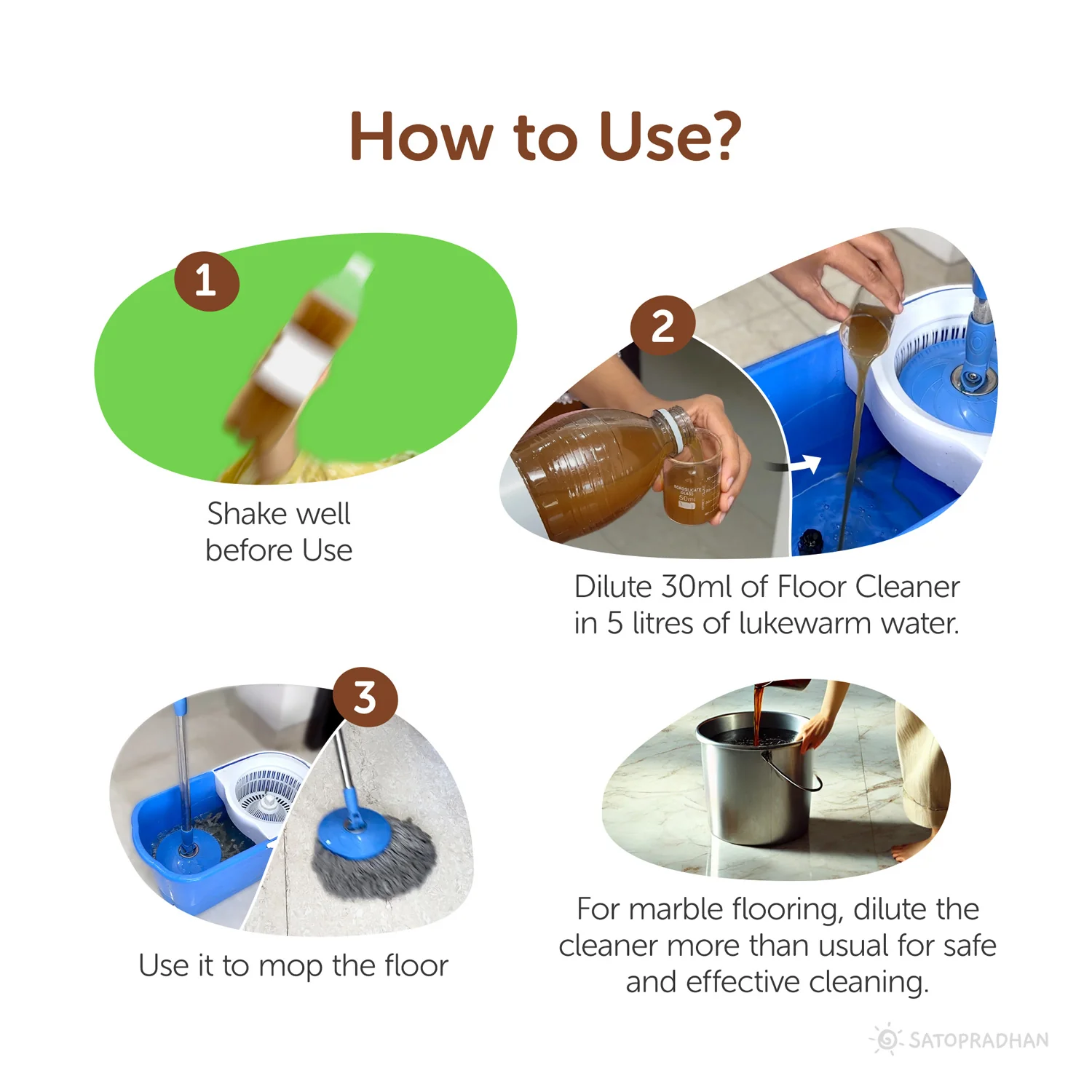 Natural Floor Cleaner Liquid 750ml/1.9L - Bio-Enzyme Based, Non-Toxic & Eco-Friendly - Safe for Kids & Pets - Floor Cleaner Concentrate - Image 4