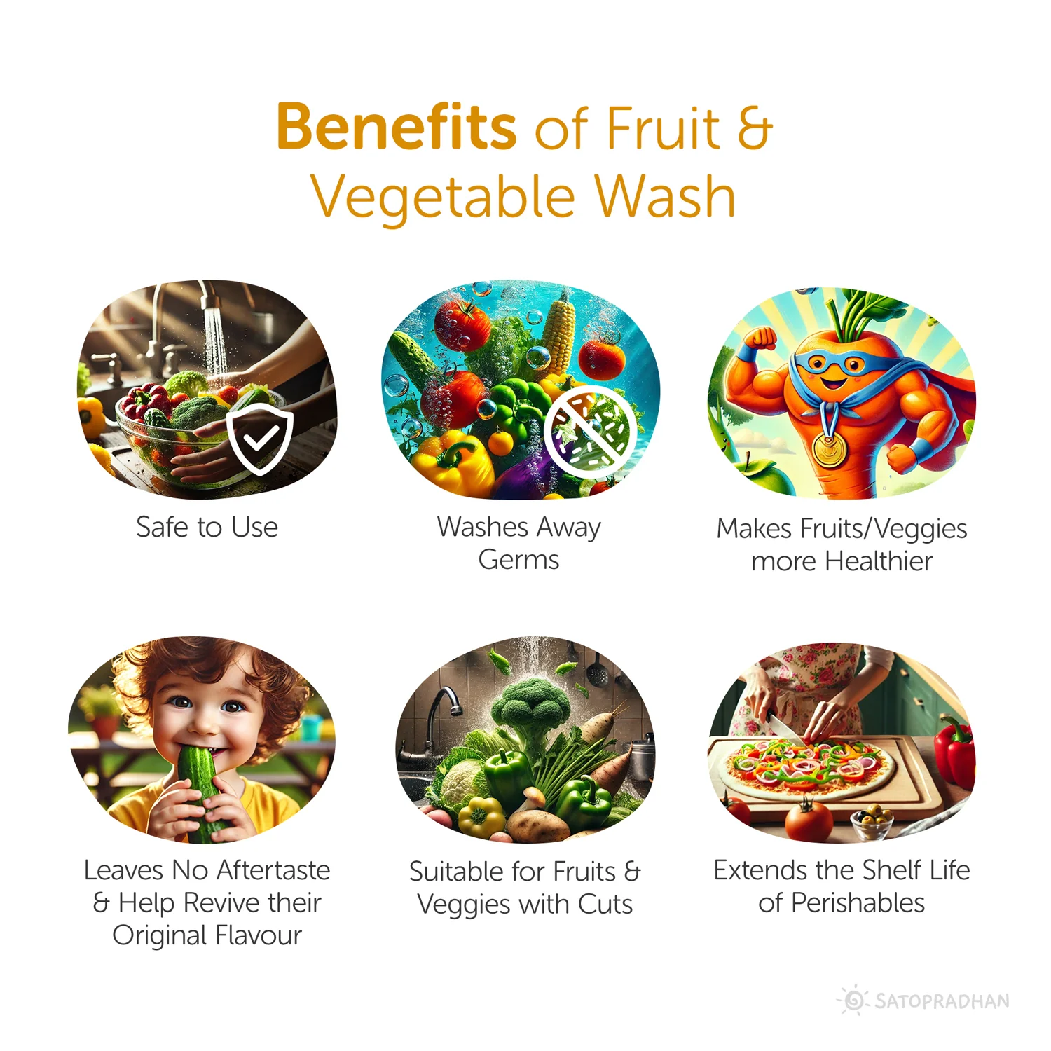 Natural Fruit & Vegetable Wash 750ml/1.9L - Bioenzyme Based Produce Cleaner - Chemical-Free Vegetable Wash Liquid Cleaner - Image 3