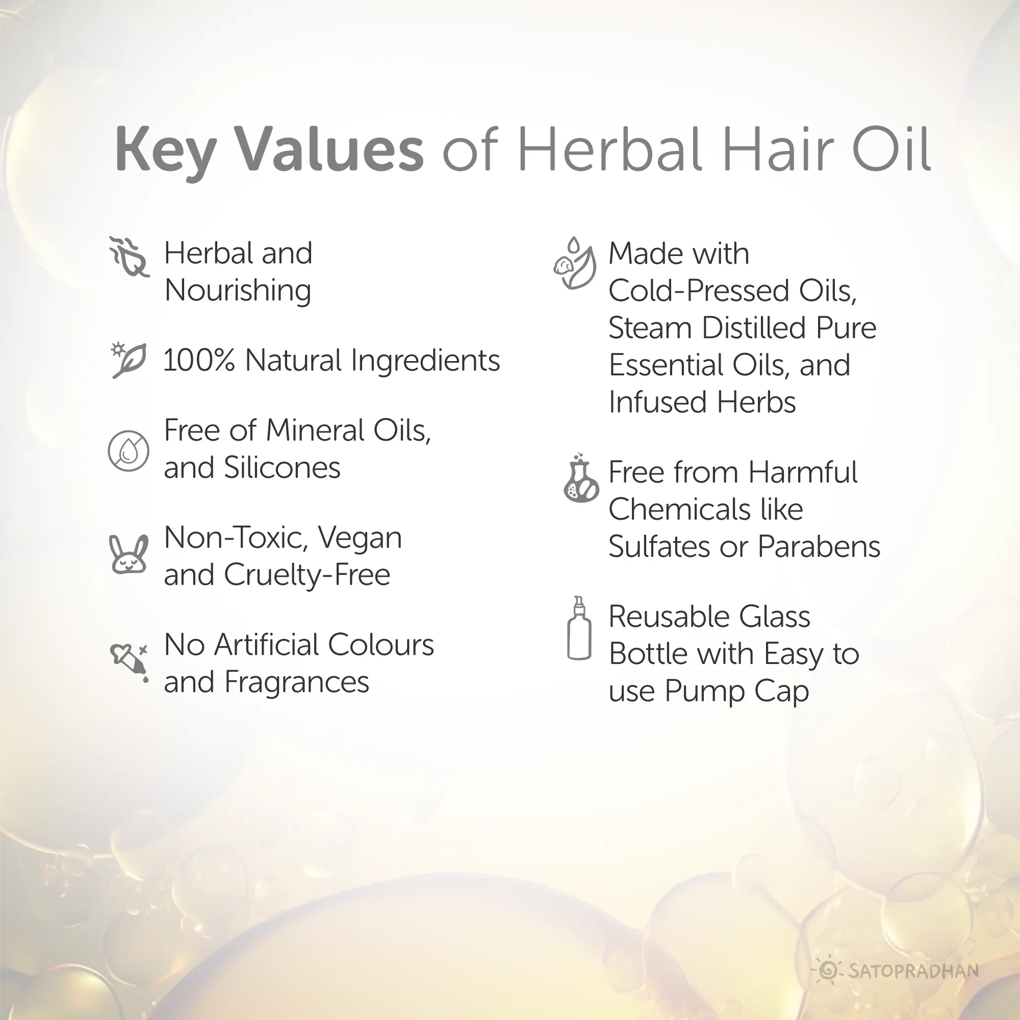 Herbal Hair Oil 200ml - Bakuchi, Kalonji & Rosemary Oil For Hair Growth & Thickness - Supports Hairfall Control & Scalp Health - Non-Sticky Oil - Plant-Based & Eco-friendly Hair Oil for Dry, Wavy & Curly Hair - Image 3