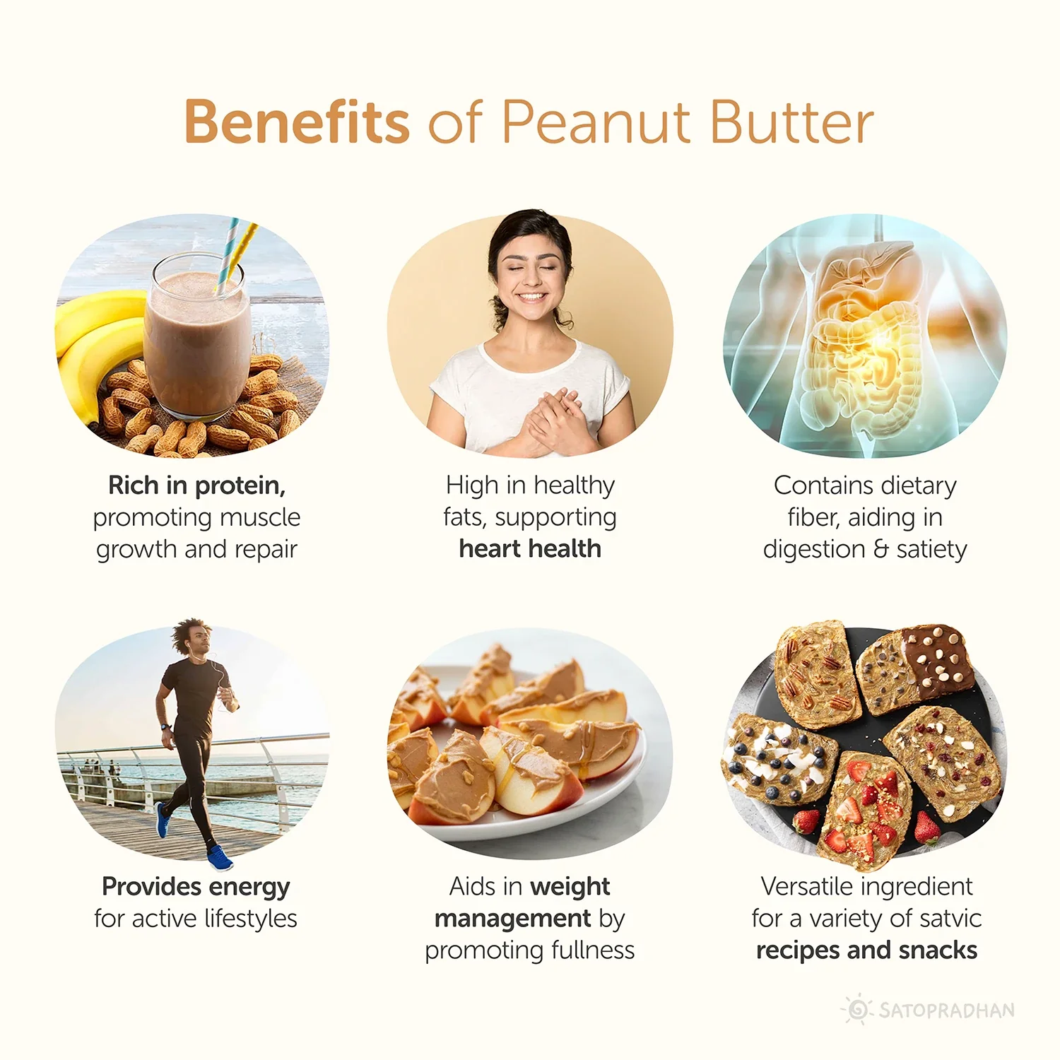 Natural Peanut Butter Crunchy 500g - Mildly Sweetened with Organic Jaggery Powder - All Natural, Gluten-Free, Organic, Healthy & Vegan - Ideal for Keto & Vegan Diets, Gym Goers, & Healthy Snacks - Image 4
