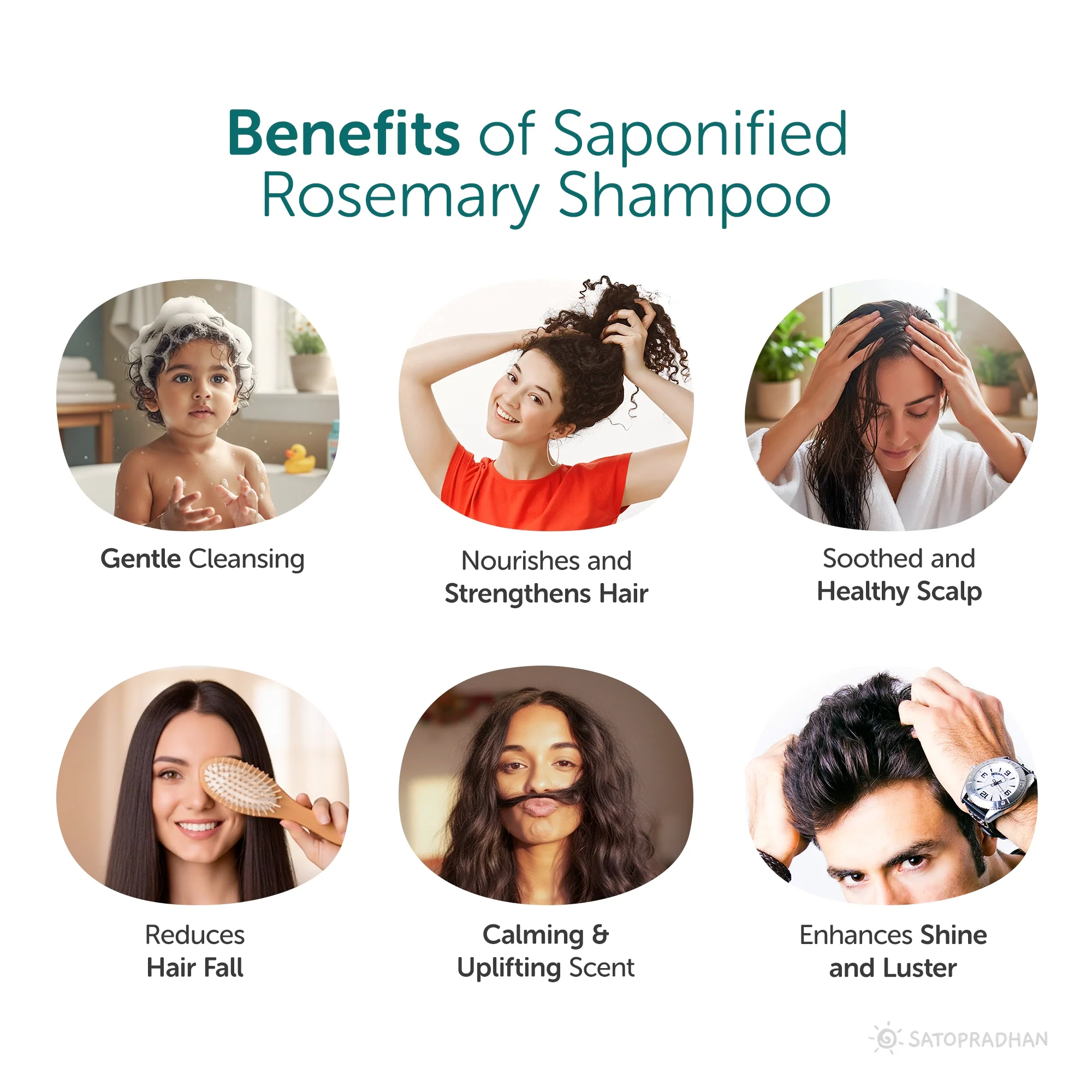Saponified Rosemary Shampoo 200ml Glass Bottle / 900ml Refill in Upcycled Plastic Bottle - Mild, Natural & Eco-friendly - For Normal to Oily Hair Types - Sulphate & Paraben-free - Image 4