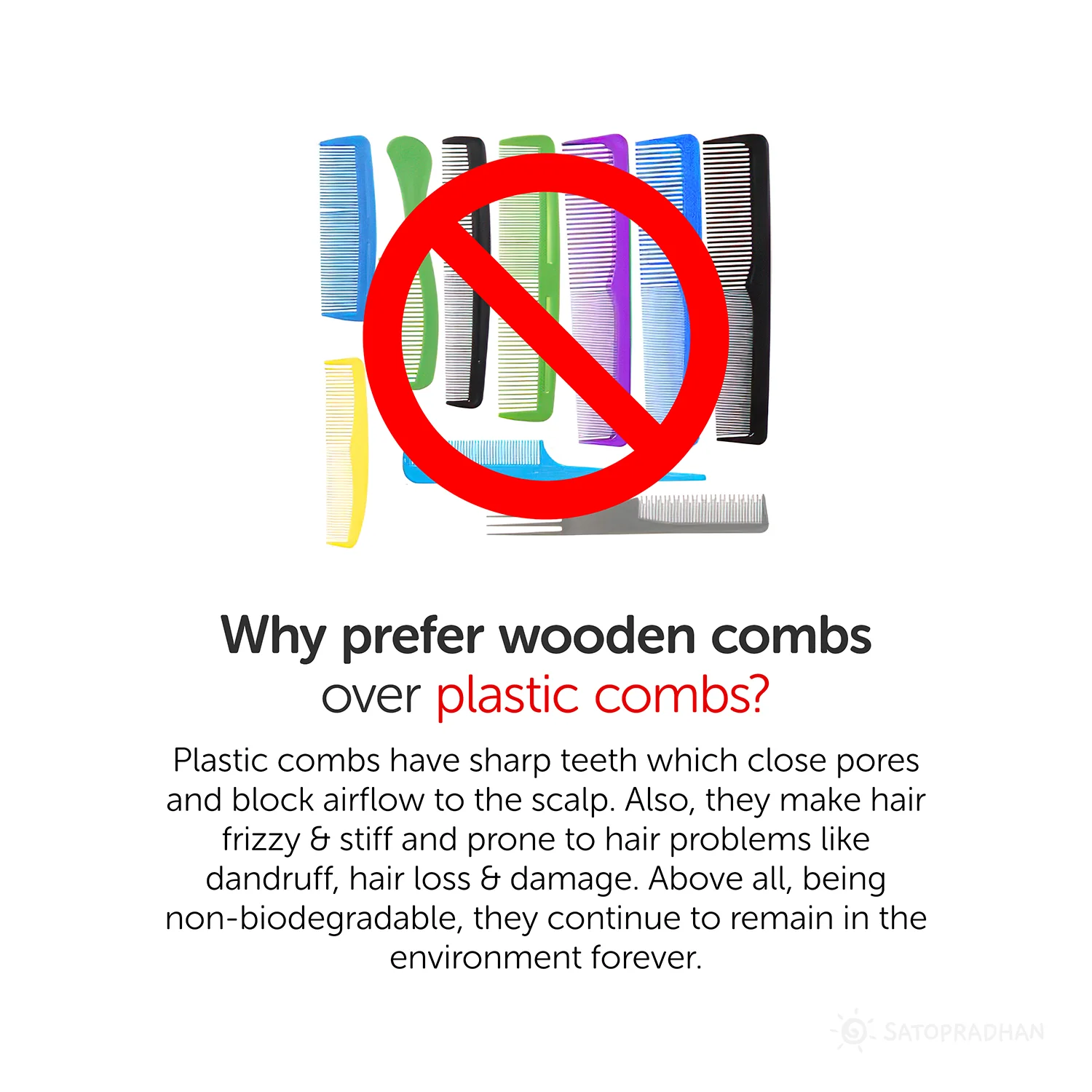 Neem Wood Comb - 100% Pure & Handcrafted - A Perfect Substitute for Plastic Combs - Image 4