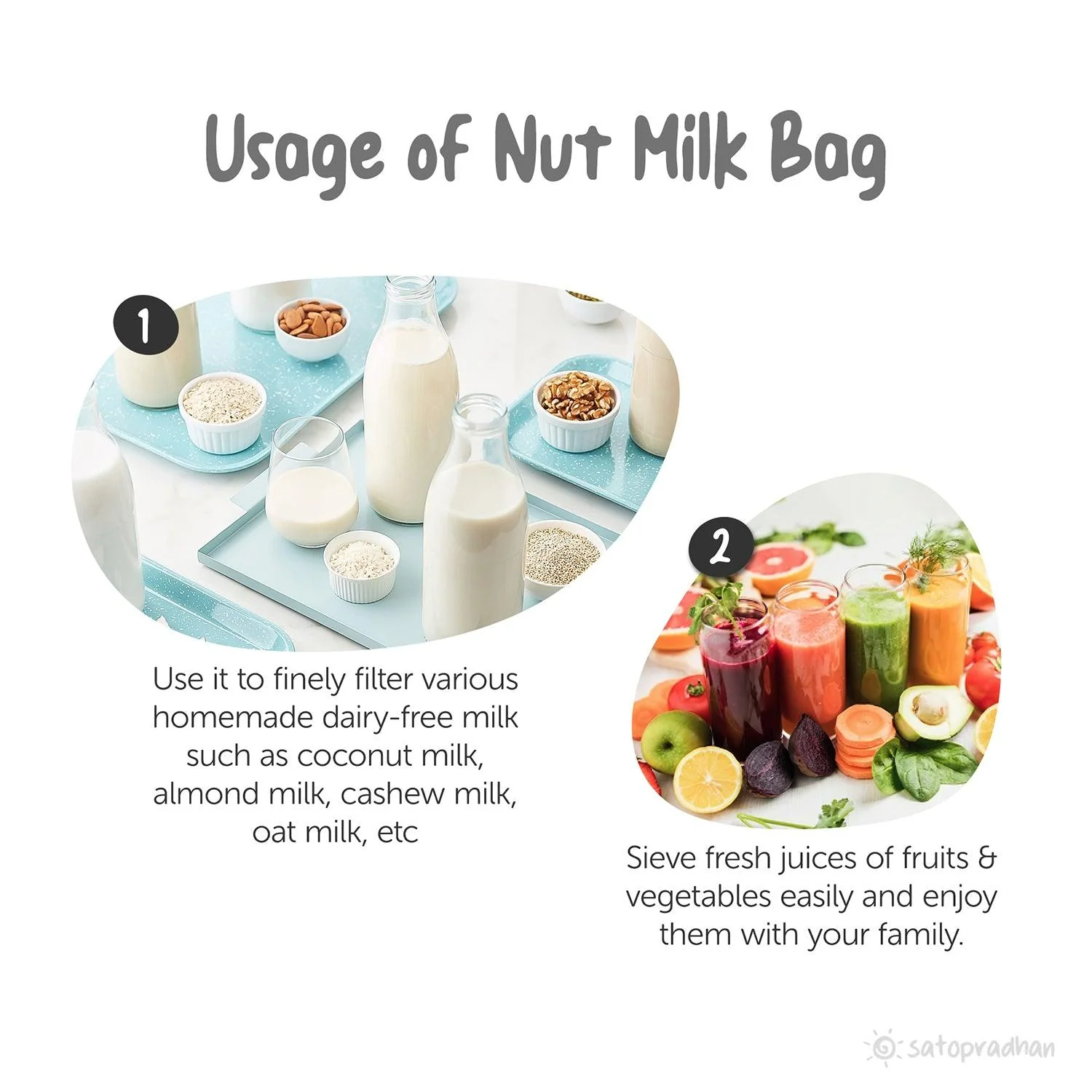 Nylon Nut Milk Bag - Food-Grade Strainer Cloth - Reusable Nut Milk Bag for Making Milk - Nut Milk Mesh for Juicing - Image 4