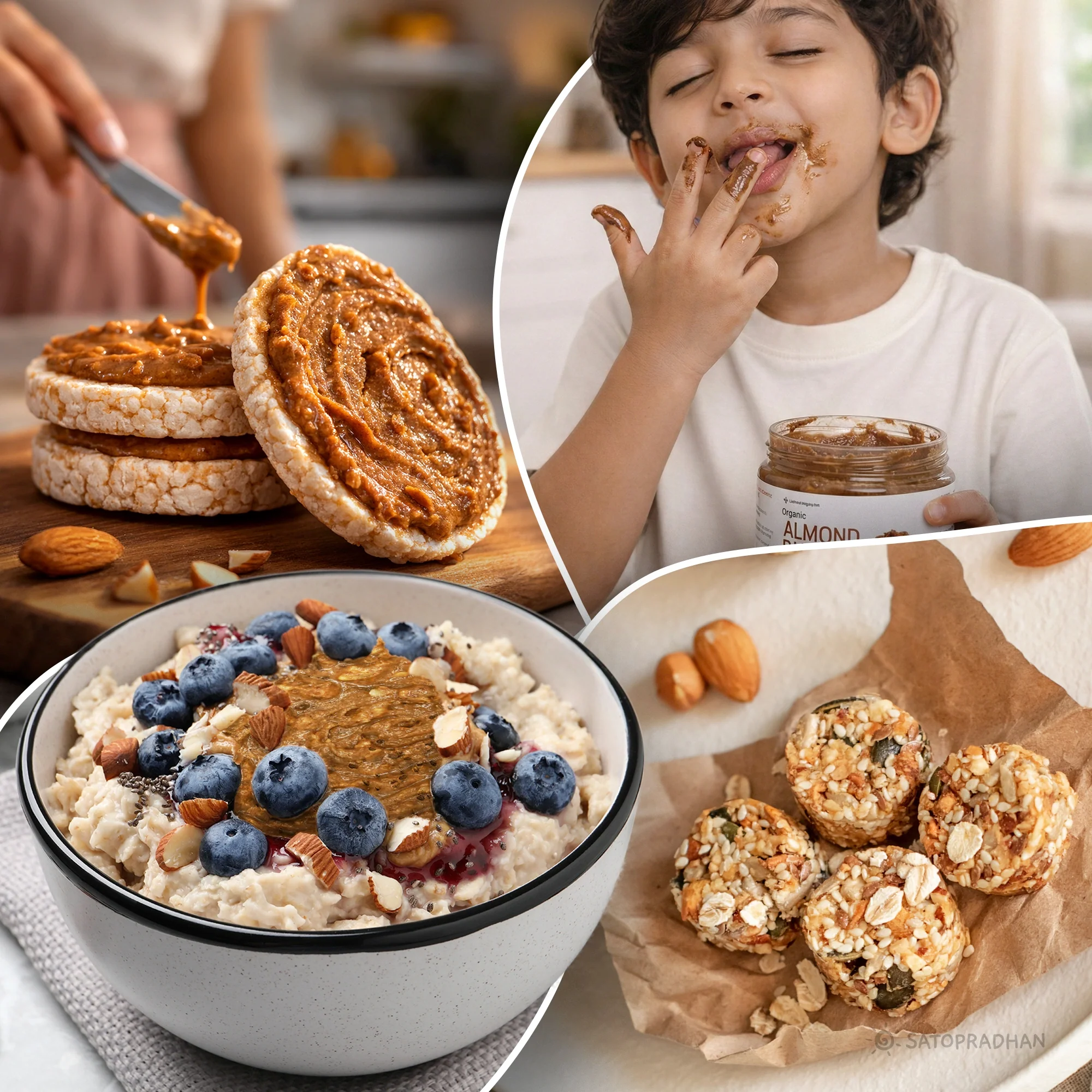 Sweetened Almond Butter 200g - Made with Organically Grown Californian Badam Giri - Crunchy, Organic & Smooth Almond Butter Spread - Nut Butter - Keto Friendly - No Refined Sugar - Almond Spread - Natural Almond Butter - Image 6