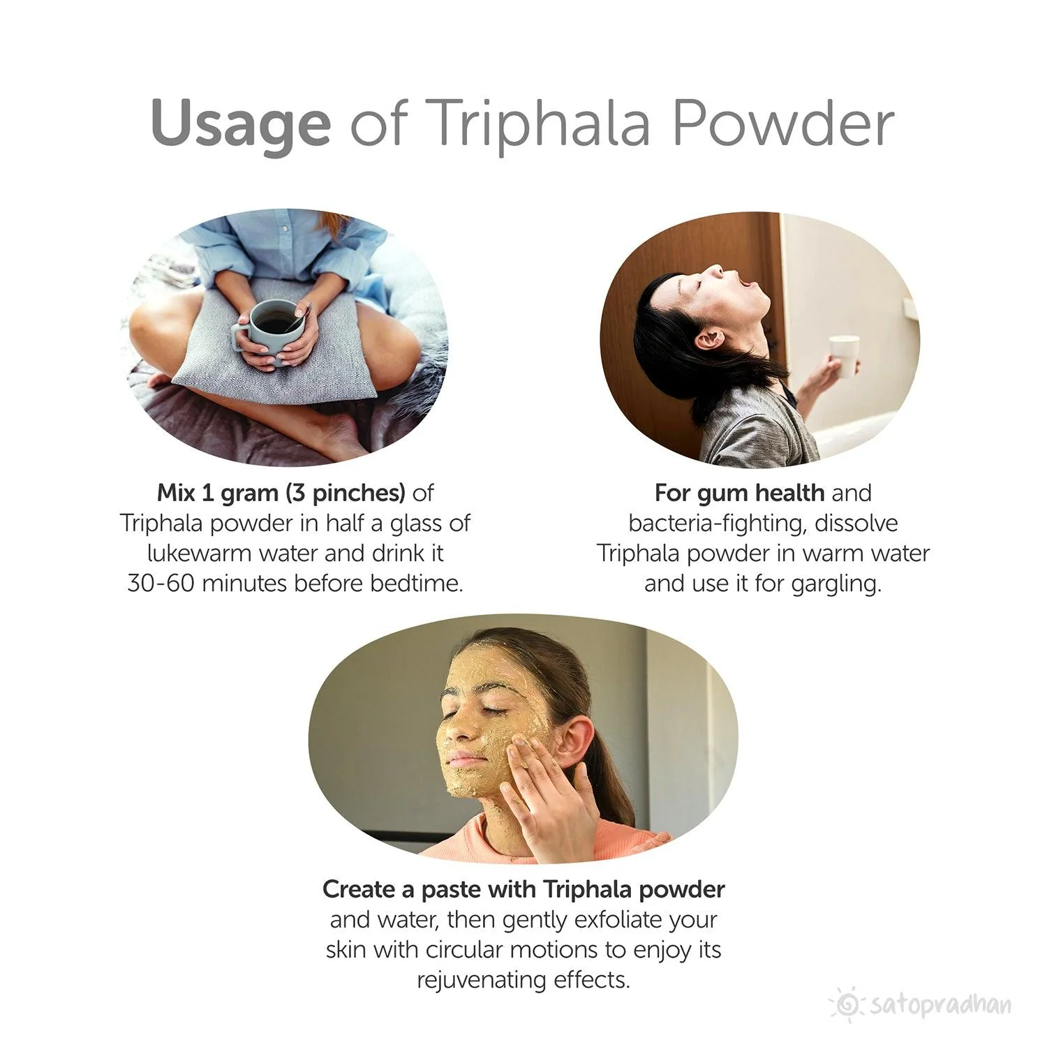 Triphala Powder 100g - Made from Organically Grown & Dried Amla, Baheda & Harad -  Pure Triphala Churna - Weight Loss - Digestion - Immunity - Image 3