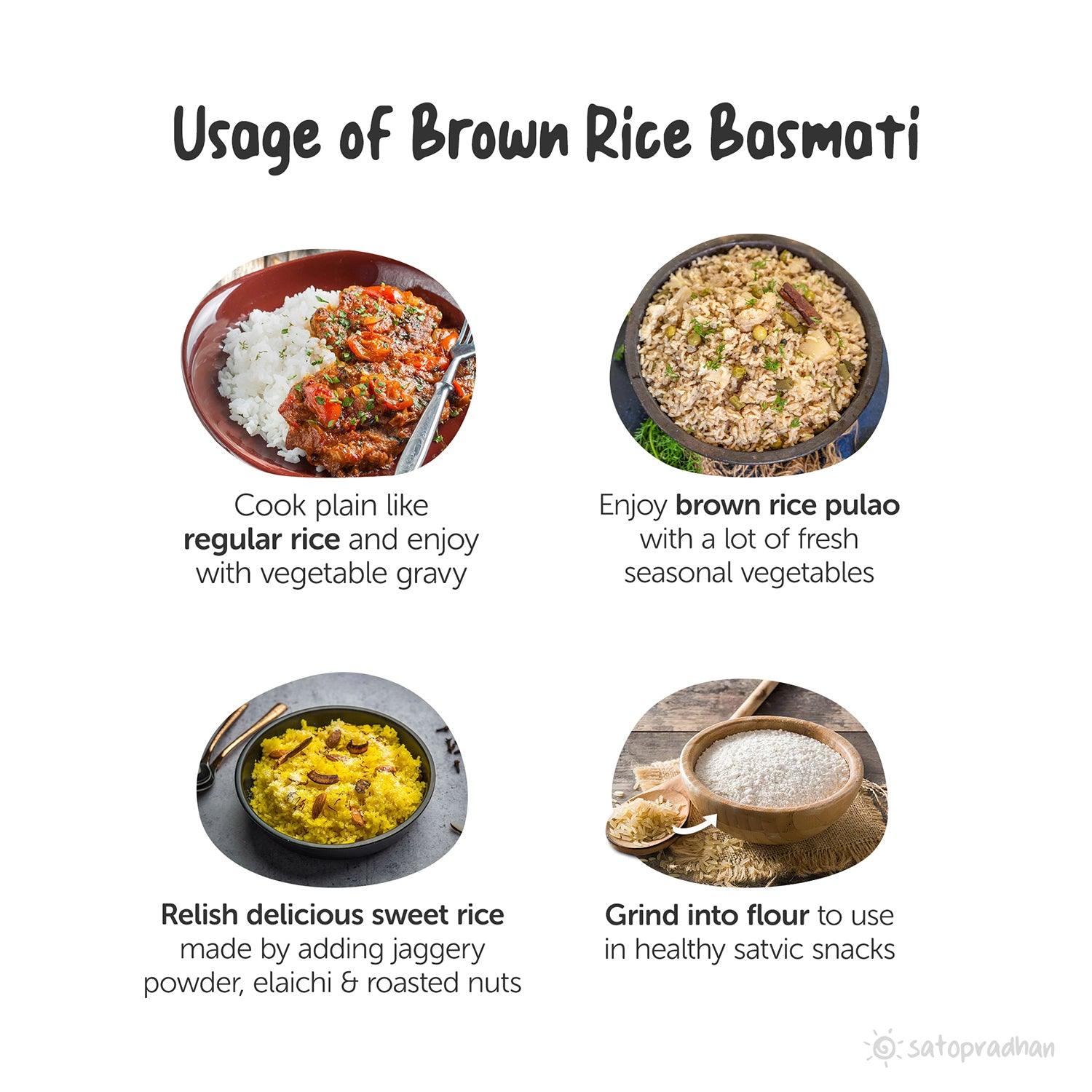 Brown Rice Basmati- Choose from 800g or 4.5kg -  Organic, Purely  Natural & Unpolished | Long Grain Rice perfect for preparing Biryani - Image 3