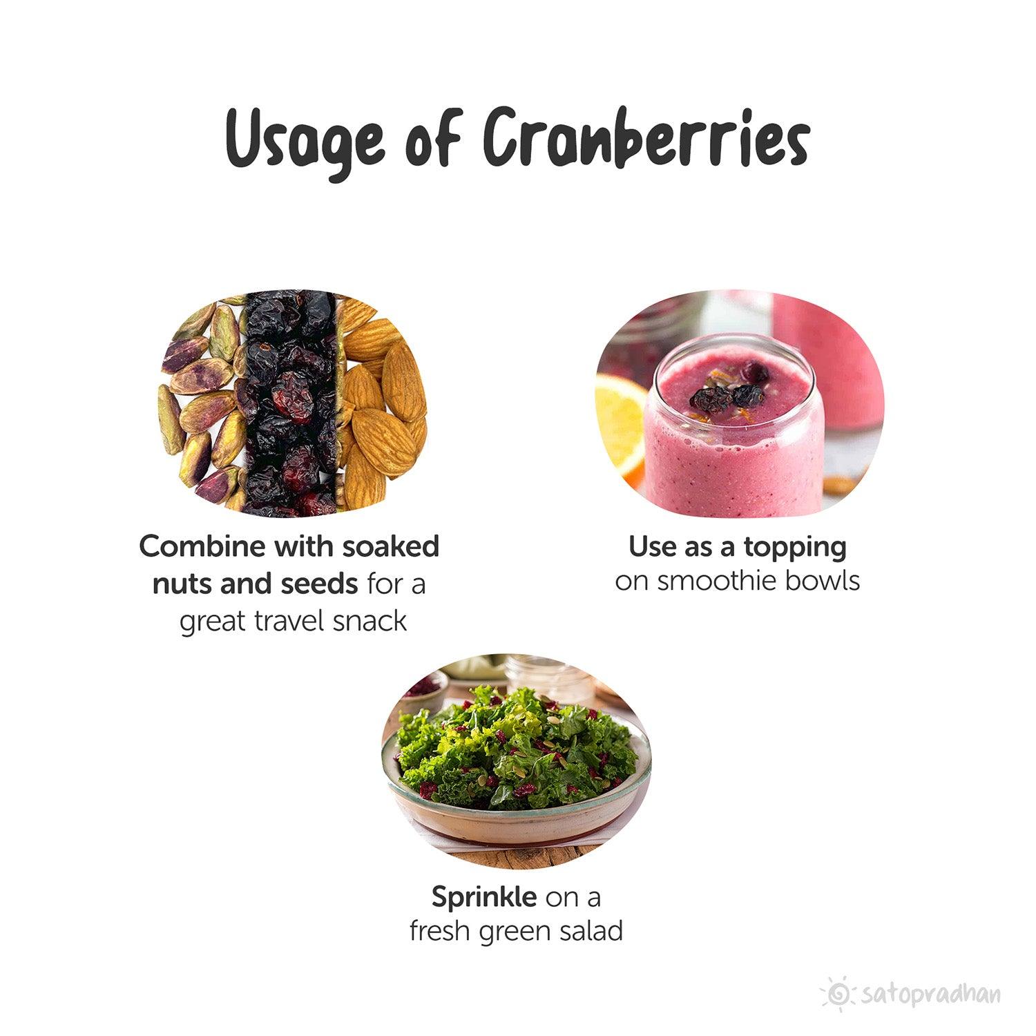 Unsweetened Cranberries Whole Dried  -  Organically  Cultivated & Naturally Dehydrated in 200g pack - Unsulphured without Synthetic Flavours/Colors or Chemical Preservatives - Image 5