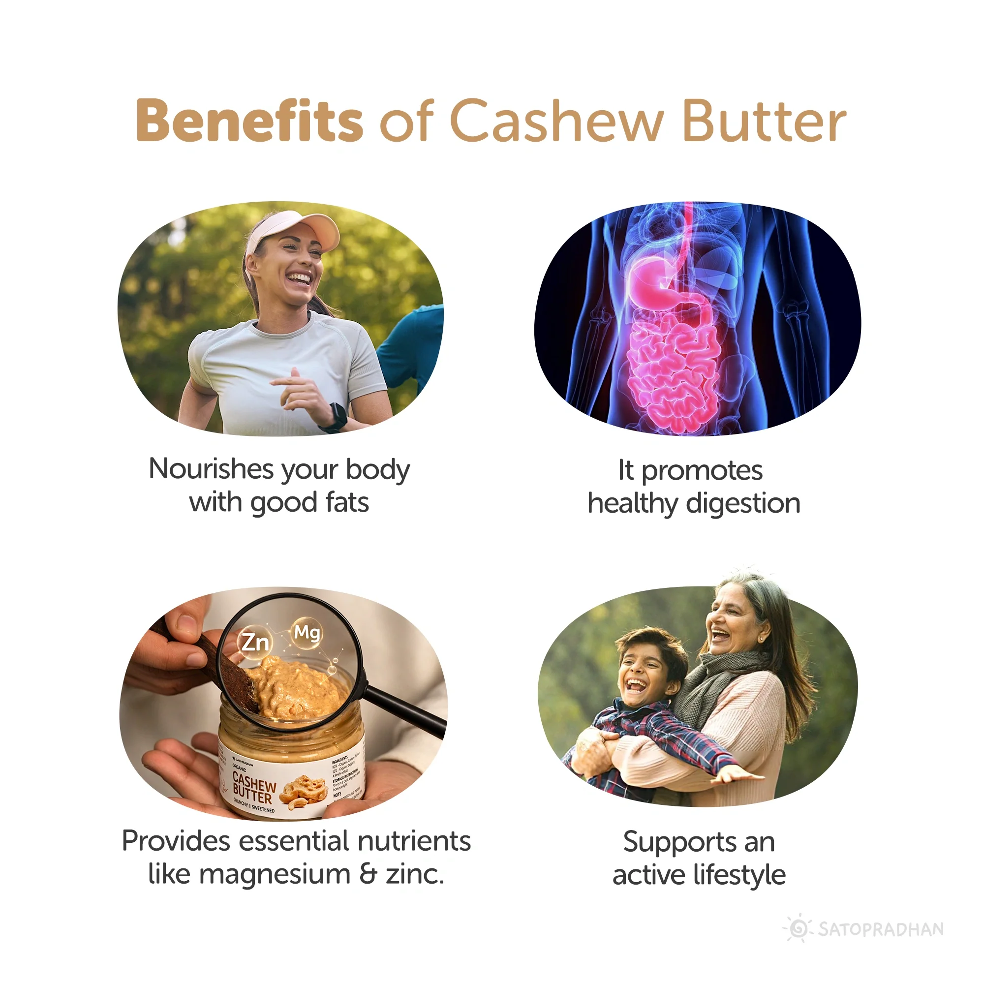 Pure Cashew Nut Butter 200g - Organic, Mildly Sweetened, Smooth & Crunchy - No Refined Sugar, Gluten-Free, Vegan, Keto Friendly - Image 4