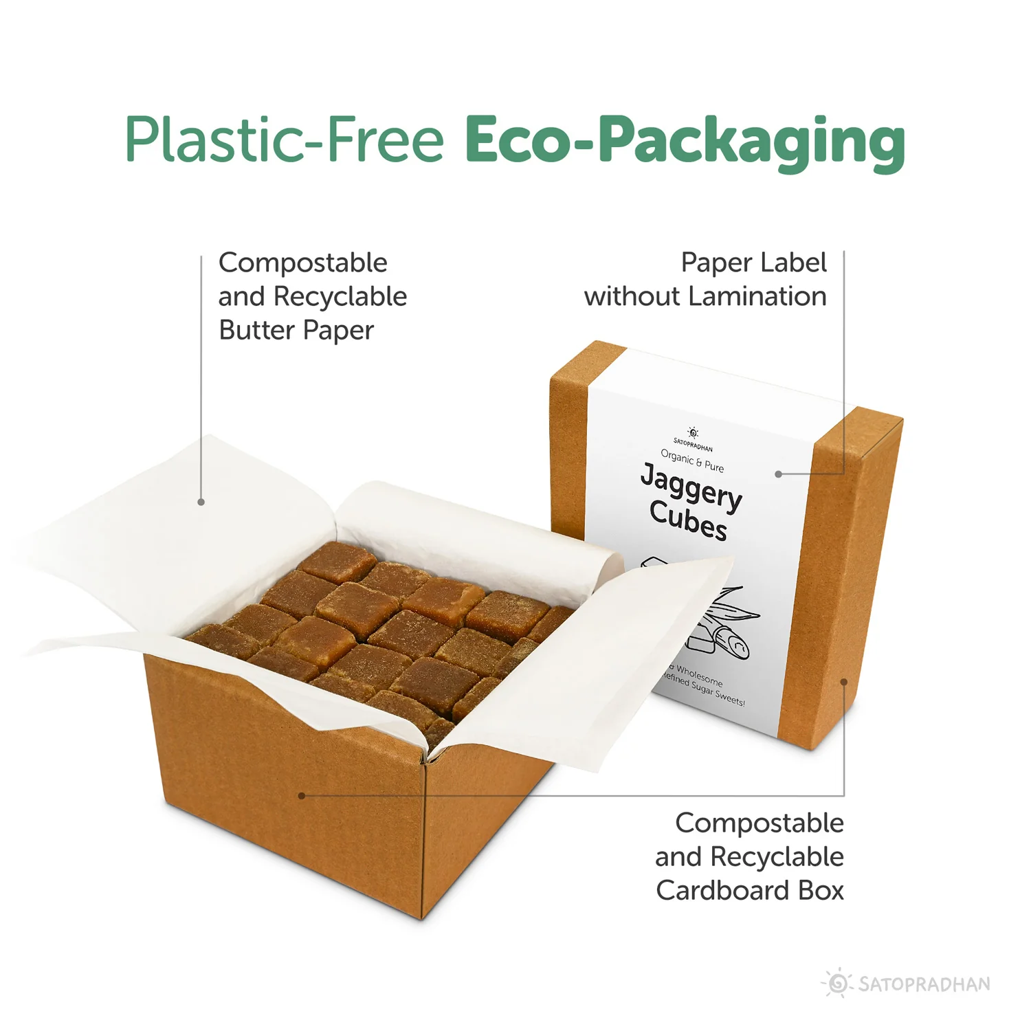 Organic Jaggery Cubes 800g | Pure Sugarcane Jaggery | Chemical-Free Desi Gud | Natural Jaggery Blocks - Image 4