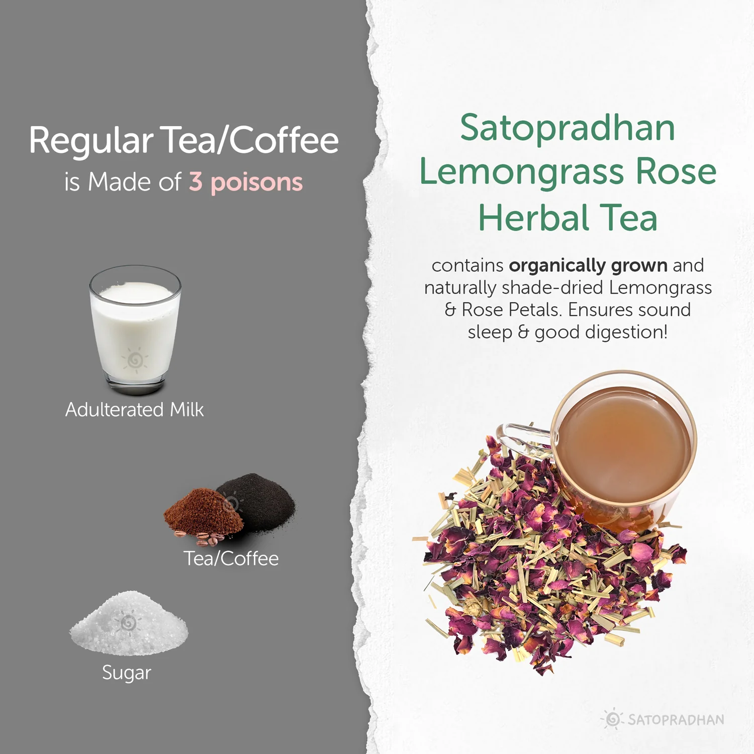 Lemongrass Rose Herbal Drink 25g - Organic - Sugar-free & Caffeine Free - Supports Weight Loss, Helps with PCOS, High Blood Pressure, Anxiety & Detox - Best Drink for Digestion - Image 4