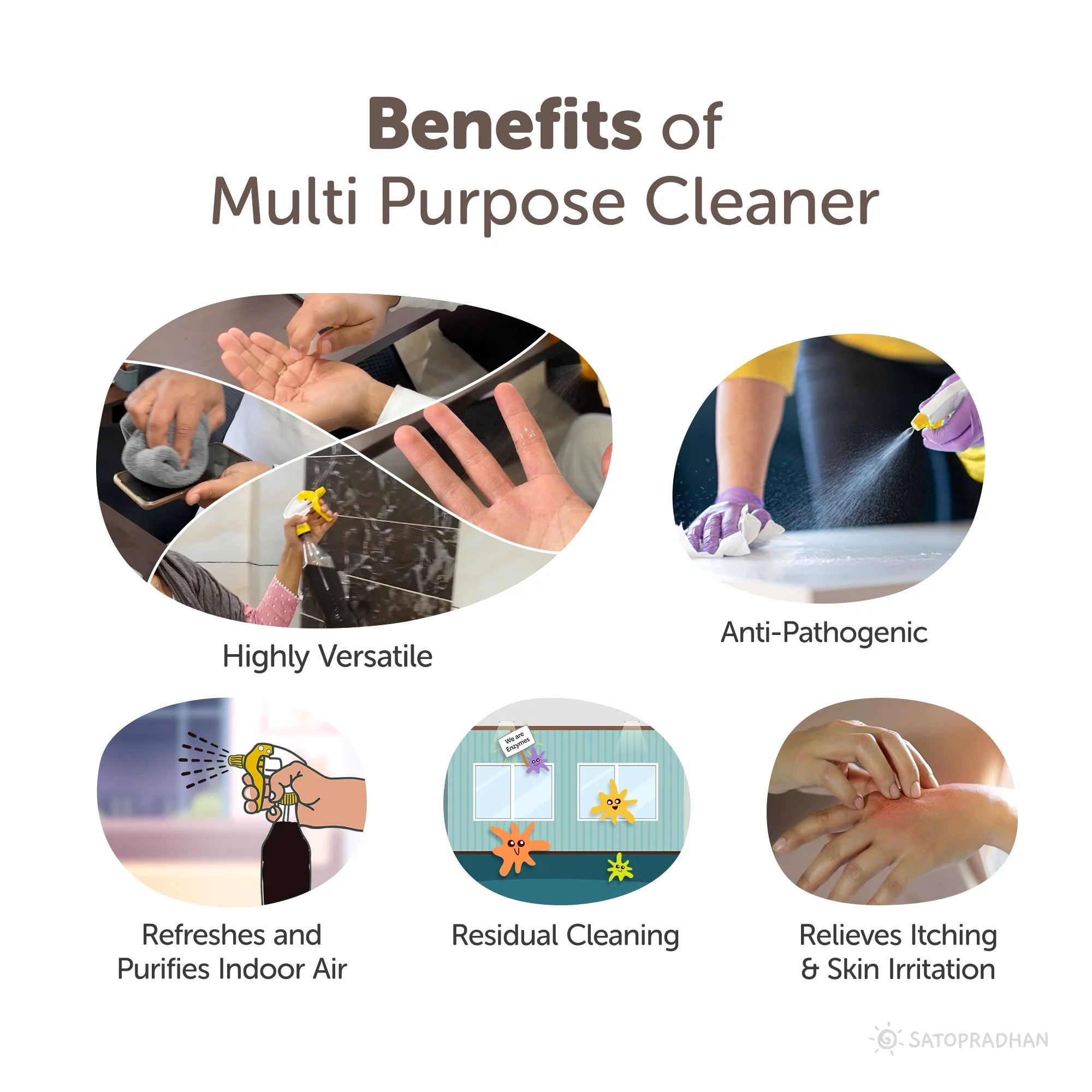 Plant-Based Multi-Surface Cleaner 750 ml - Bio-Enzyme All-Purpose Cleaning Spray - Chemical-Free Glass Cleaner - Image 3