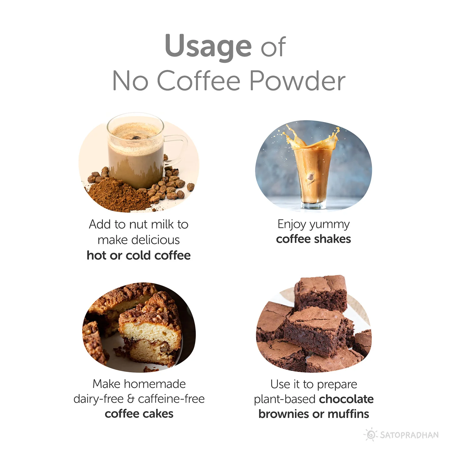 noCoffee Chickpea Powder - 100g - Prepared using Roasted Chickpeas/Kabuli Chana - No Caffeine Coffee Alternative - Coffee Without Caffeine - Plant Based Coffee - Vegan Coffee - Non-Caffeinated Coffee Alternative - Image 4