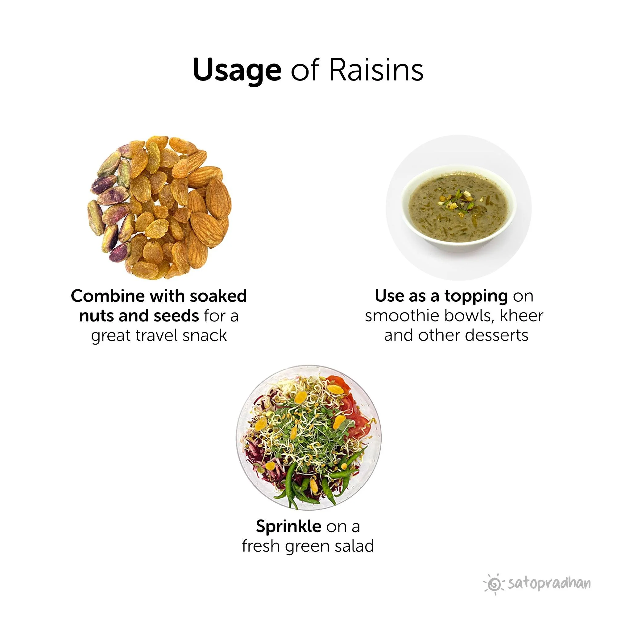 Raisins Golden - Dried Grapes, Kishmish 200g -100% Organic  & Natural Sweetener with No Sugar, Artificial Flavours/Colors or Chemical Preservatives - Image 3