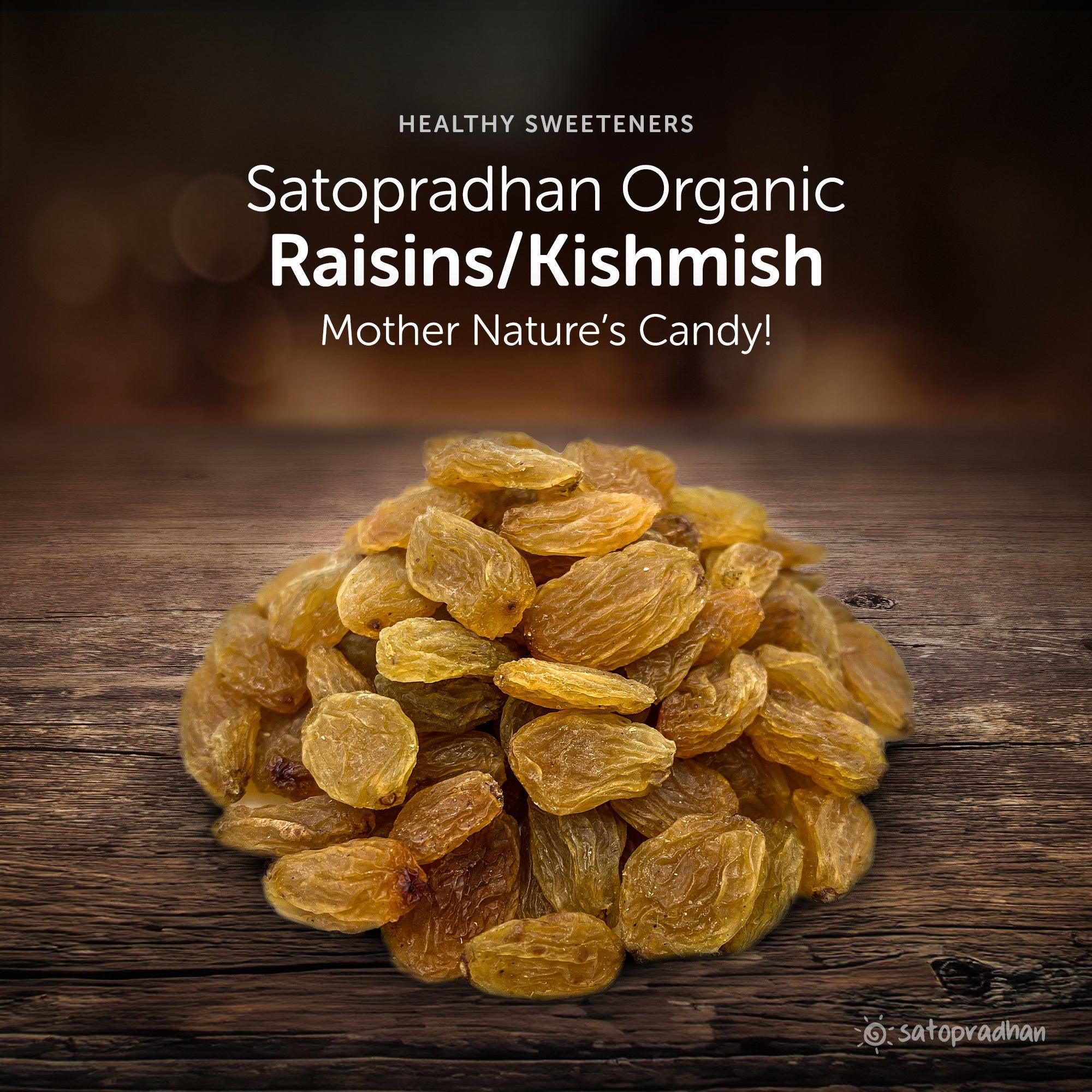 Raisins Golden - Dried Grapes, Kishmish 200g -100% Organic  & Natural Sweetener with No Sugar, Artificial Flavours/Colors or Chemical Preservatives - Image 5