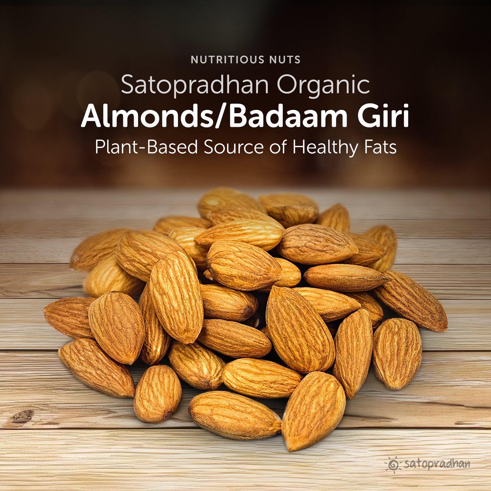 Almond Kernels - Raw Badaam Giri- Choose from 200g or 800g -Premium Quality Natural & Organic nuts without Shell - No Additives or Preservatives. - Image 3