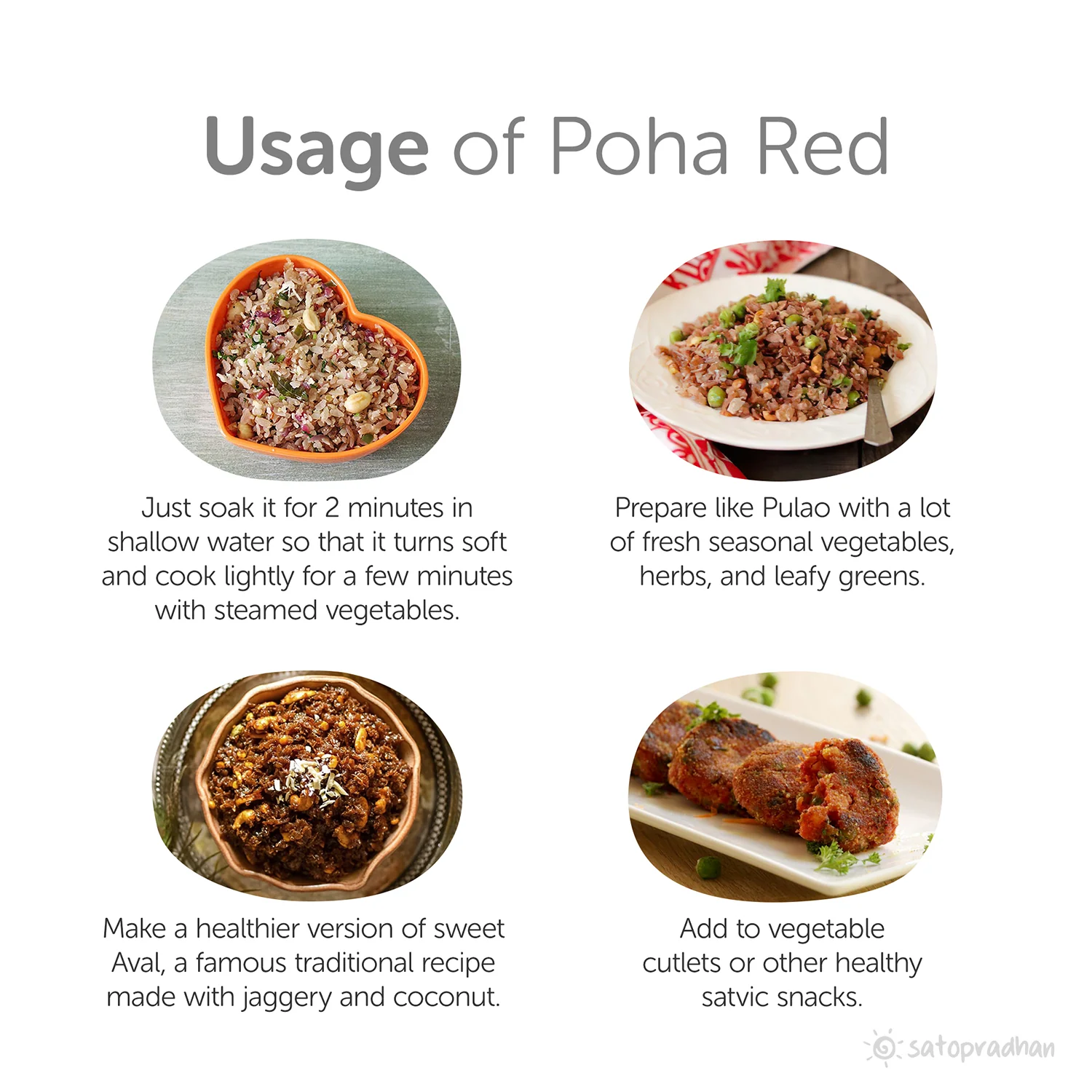 Poha Red-Organic & Wholesome- Choose from 400g or 2.4Kg -Gluten free & Saponin free - High Quality Unrefined Grains without Preservatives - Image 3