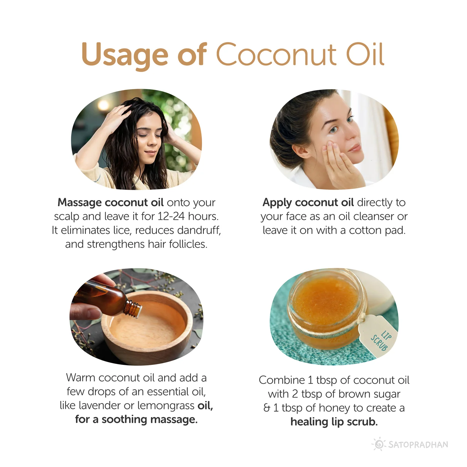 Coconut Oil - 100% Organic, Virgin  & Wooden Cold-pressed- Choose from 1000ml or 500ml Multipurpose Oil Without Chemicals in a Reusable Glass Bottle (Kachi Ghani) - Image 5