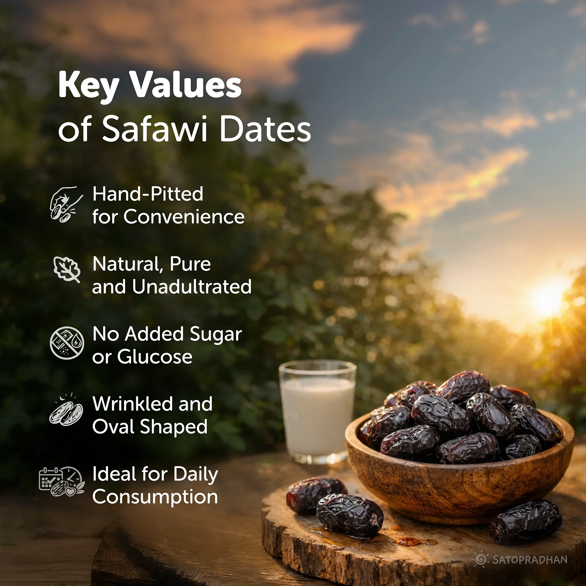 Seedless Safawi Dates 800g - Premium Organic Saudi Arabian Dates - Natural Black Khajoor - No Added Sugar or Preservatives - Pitted Safawi Dates - Image 3