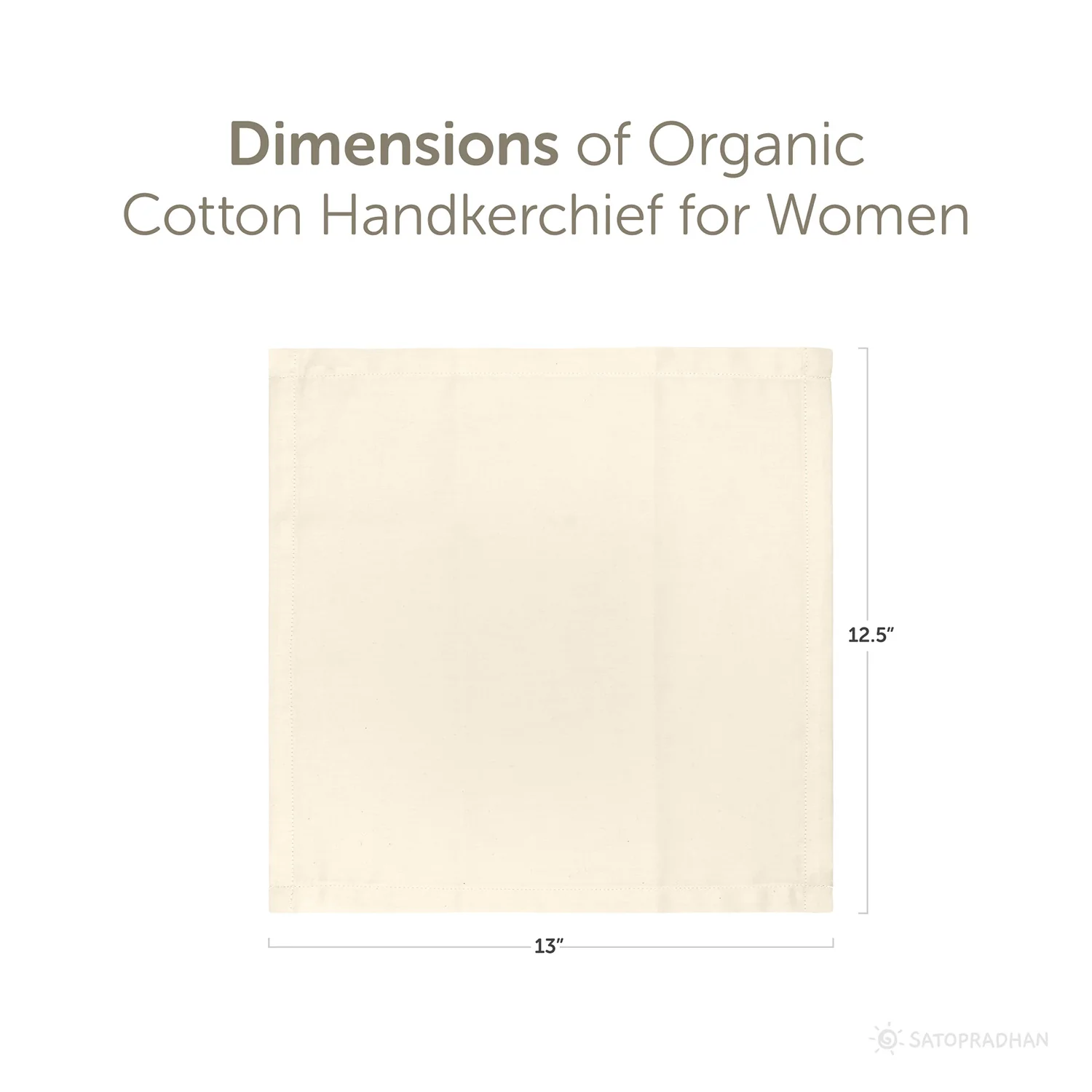 Organic Cotton Handkerchief for Women - Set of 6 - 12”x12.5”- Cream White - Extra Soft Cotton Hankies for Females/Girls - Sweat Absorbent - High Quality & Eco-Friendly Gift for Loved Ones - Unbleached & Undyed - Image 5
