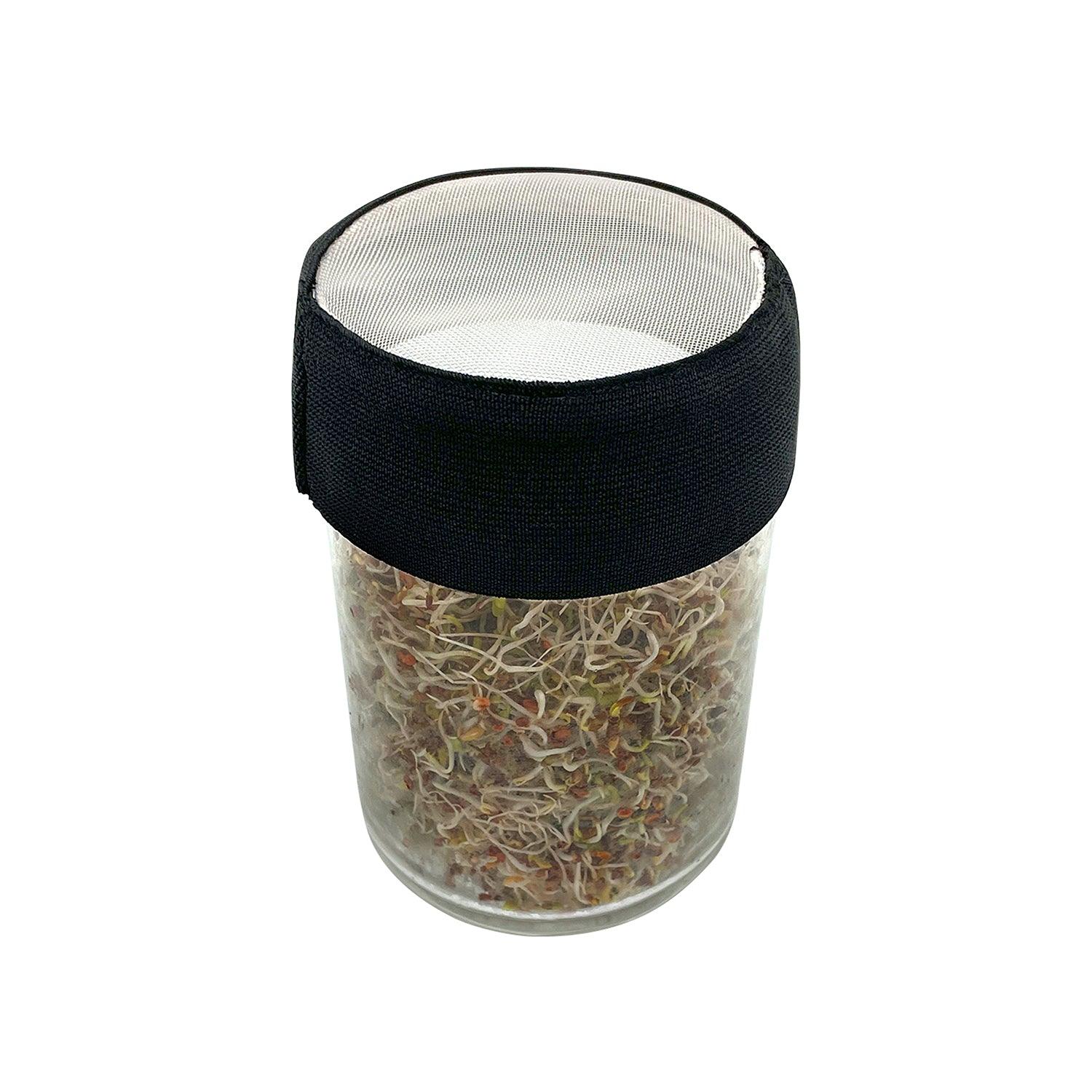 Strainer Cap 4” for Sprouting Jars -A perfect  fit for wide mouth mason jars for easy seed sprouting | Stretchable Sprout Lid - Image 3