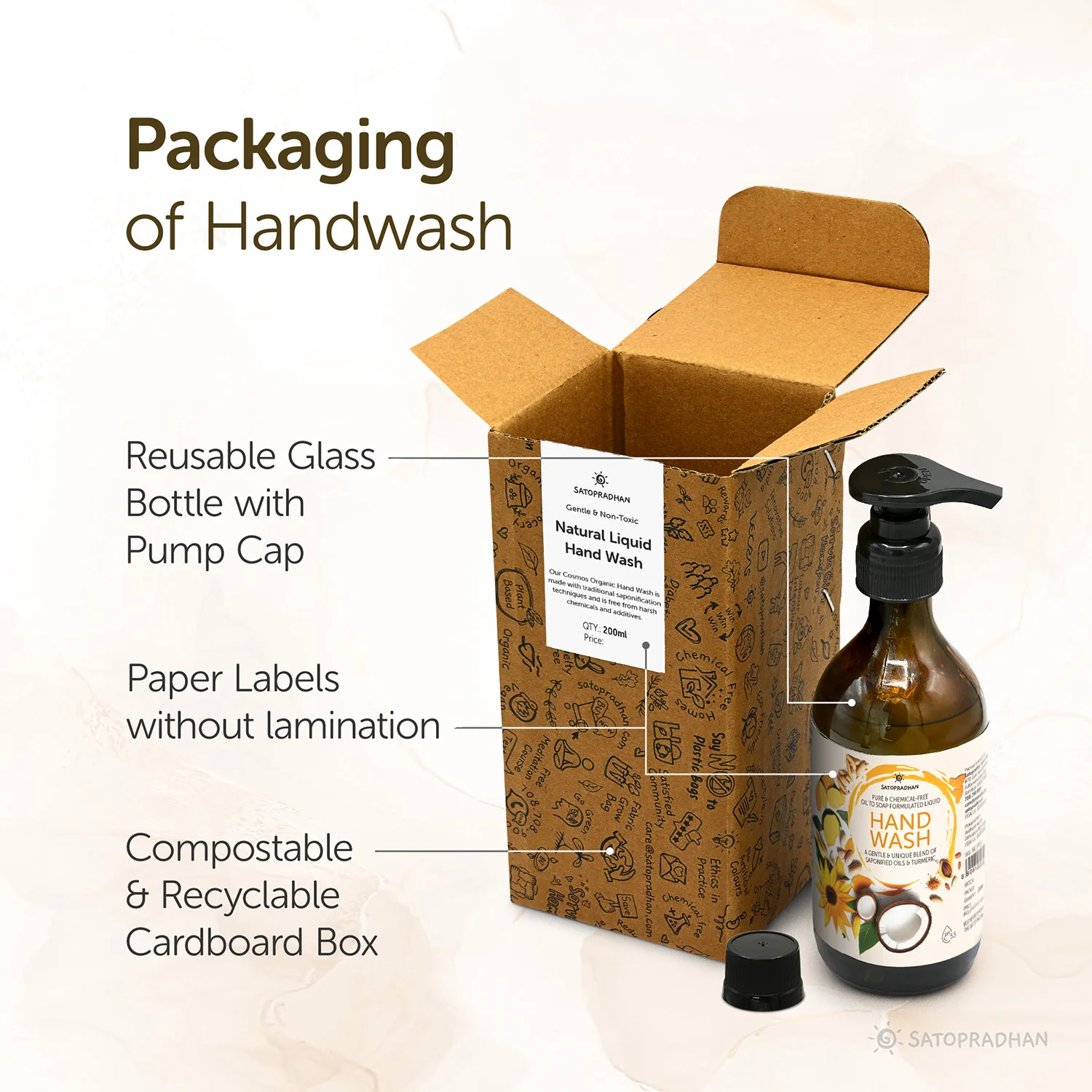 Natural Liquid Handwash 200ml/900ml - Hydrating & Moisturizing Hand Soap for Sensitive Skin - Perfect Hand Cleanser & Disinfectant - Herbal, Vegan & Earth Friendly - For All Skin Types - Image 5