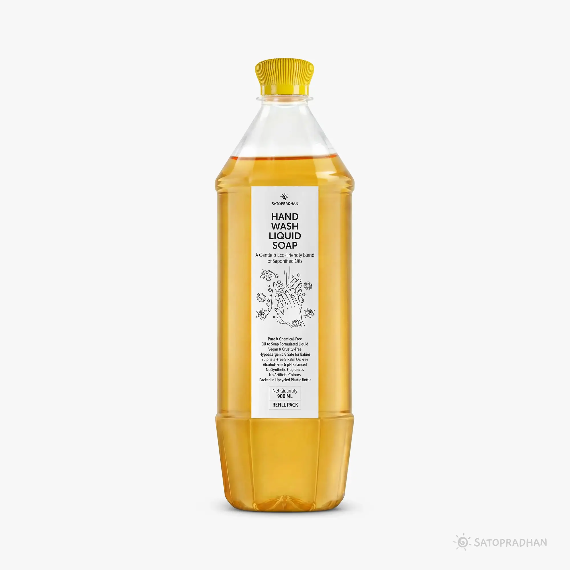 Natural Liquid Handwash 200ml/900ml - Hydrating & Moisturizing Hand Soap for Sensitive Skin - Perfect Hand Cleanser & Disinfectant - Herbal, Vegan & Earth Friendly - For All Skin Types - Image 6