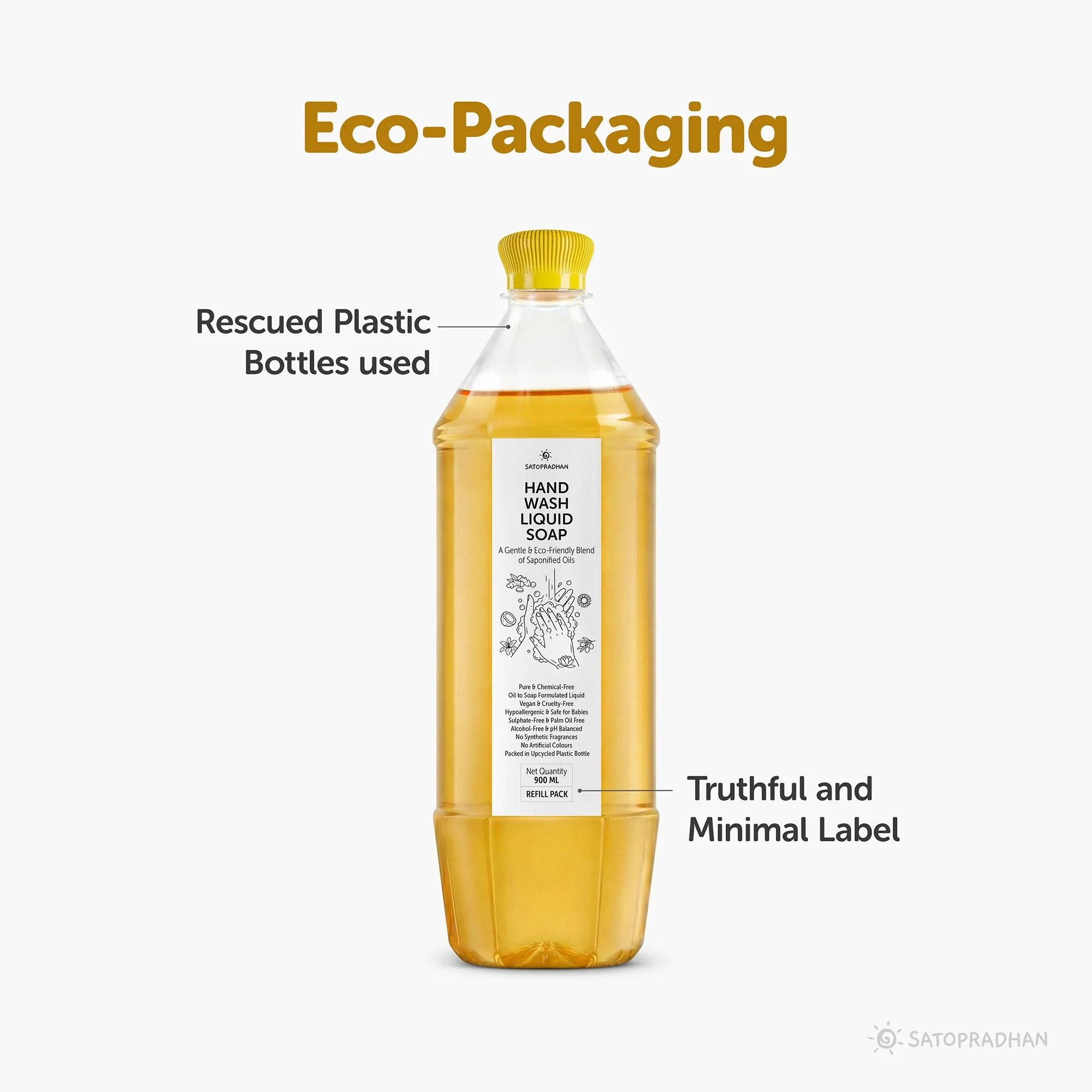 Natural Liquid Handwash 200ml/900ml - Hydrating & Moisturizing Hand Soap for Sensitive Skin - Perfect Hand Cleanser & Disinfectant - Herbal, Vegan & Earth Friendly - For All Skin Types - Image 7