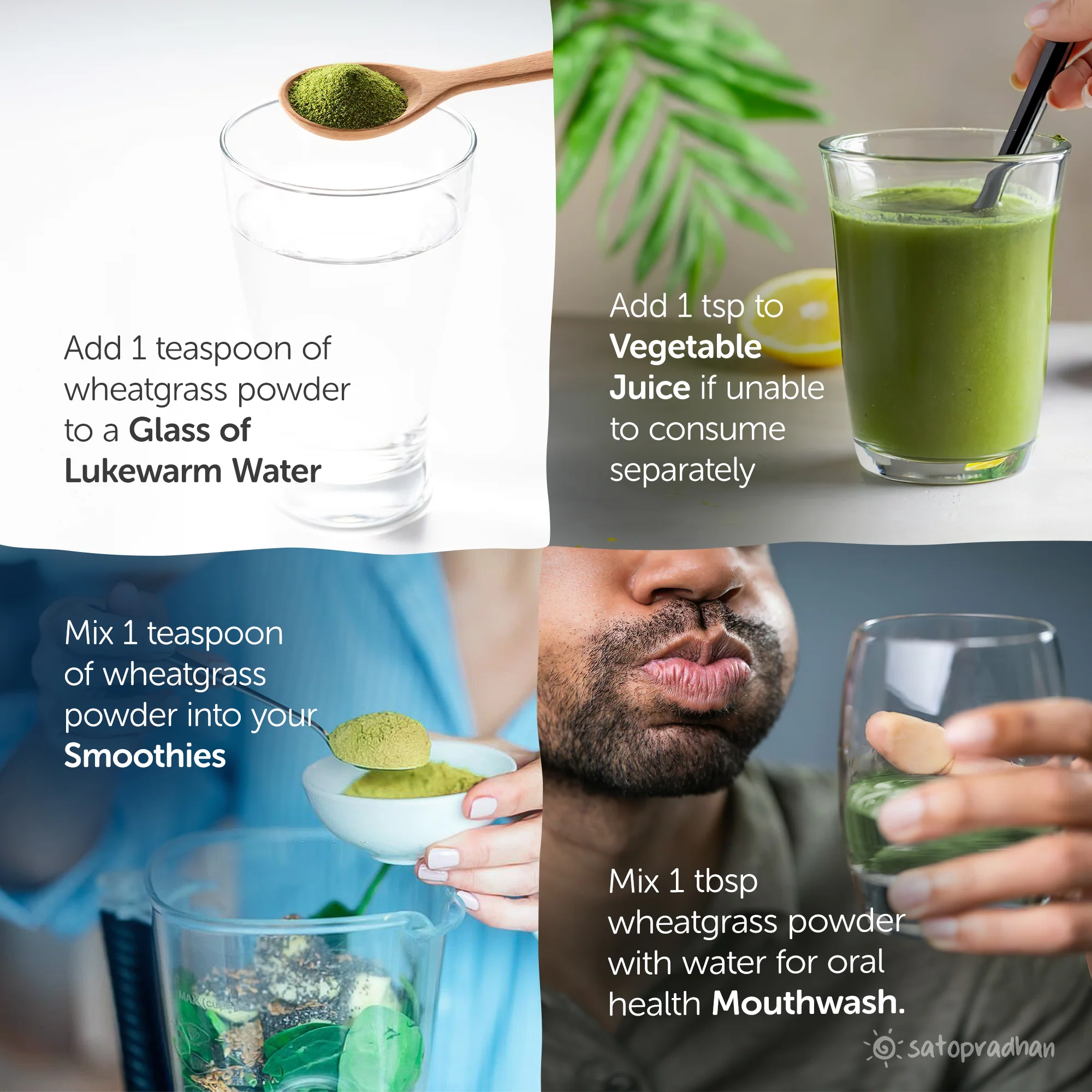 Wheatgrass Juice Powder 100g - Made from Organic Wheatgrass Shoots grown using Sharbati Wheatberries | Gluten-free - Image 4